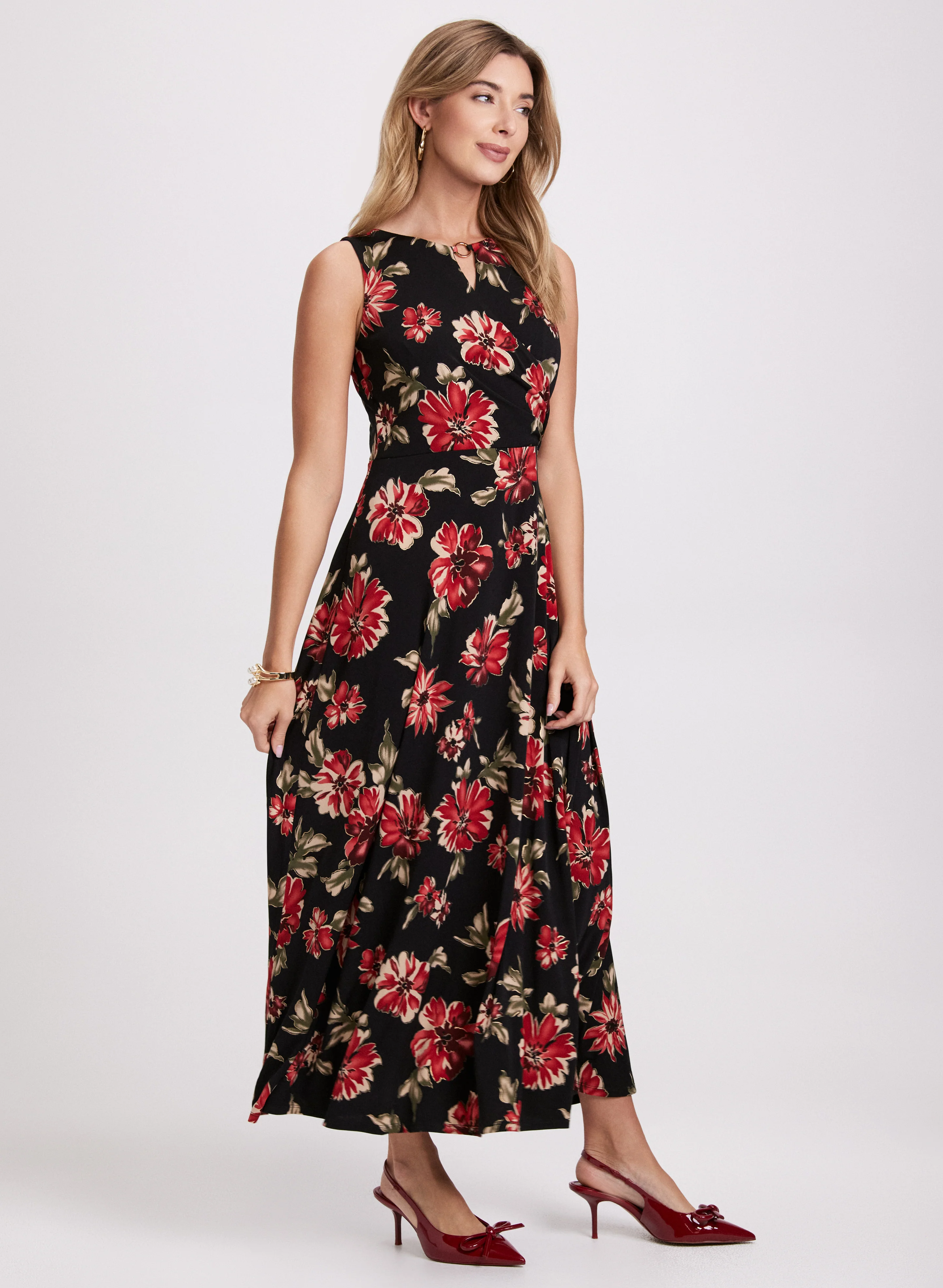 Foiled Floral Dress - Image 2