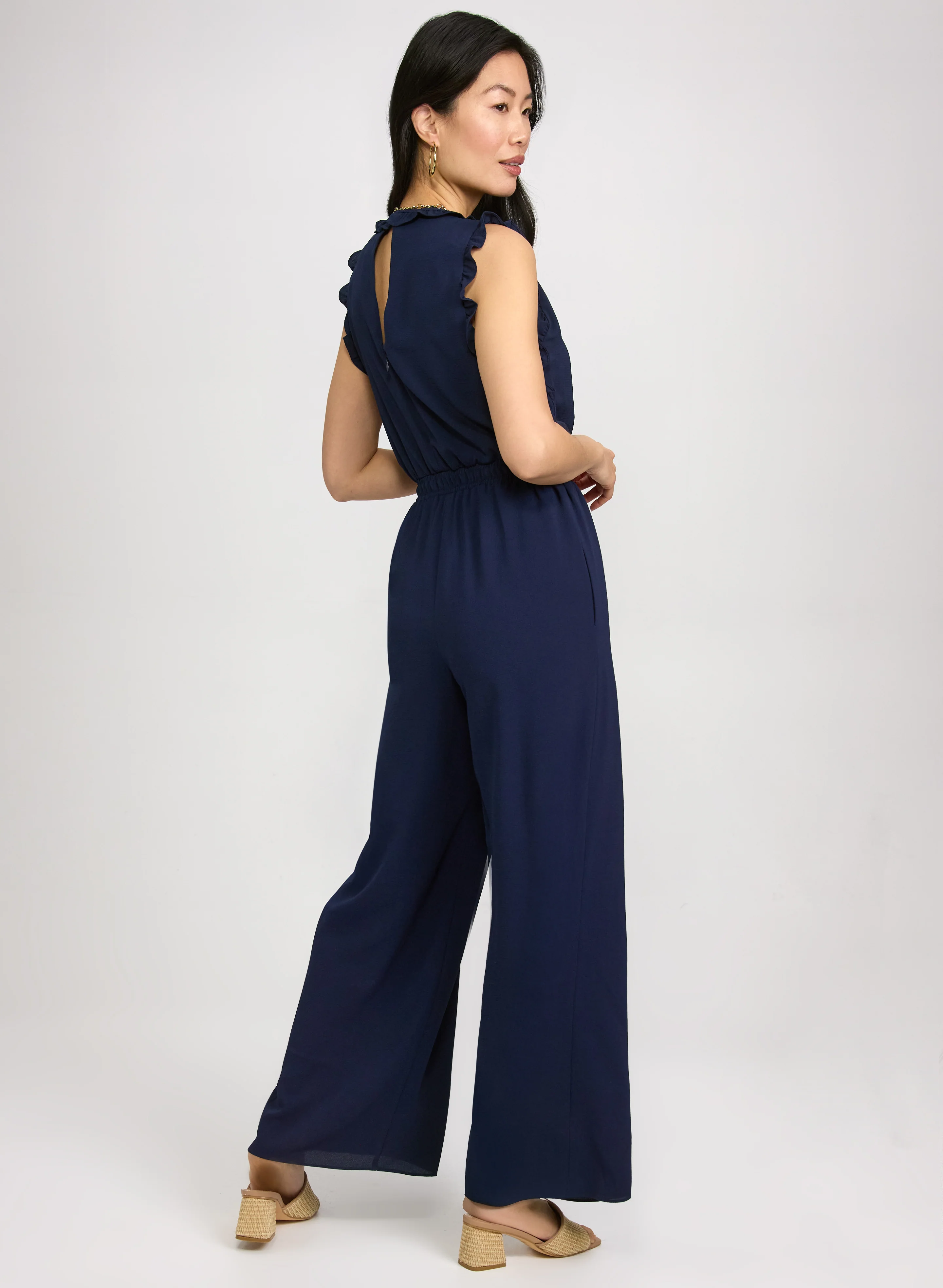Frilled Trim Jumpsuit - Short - Image 4