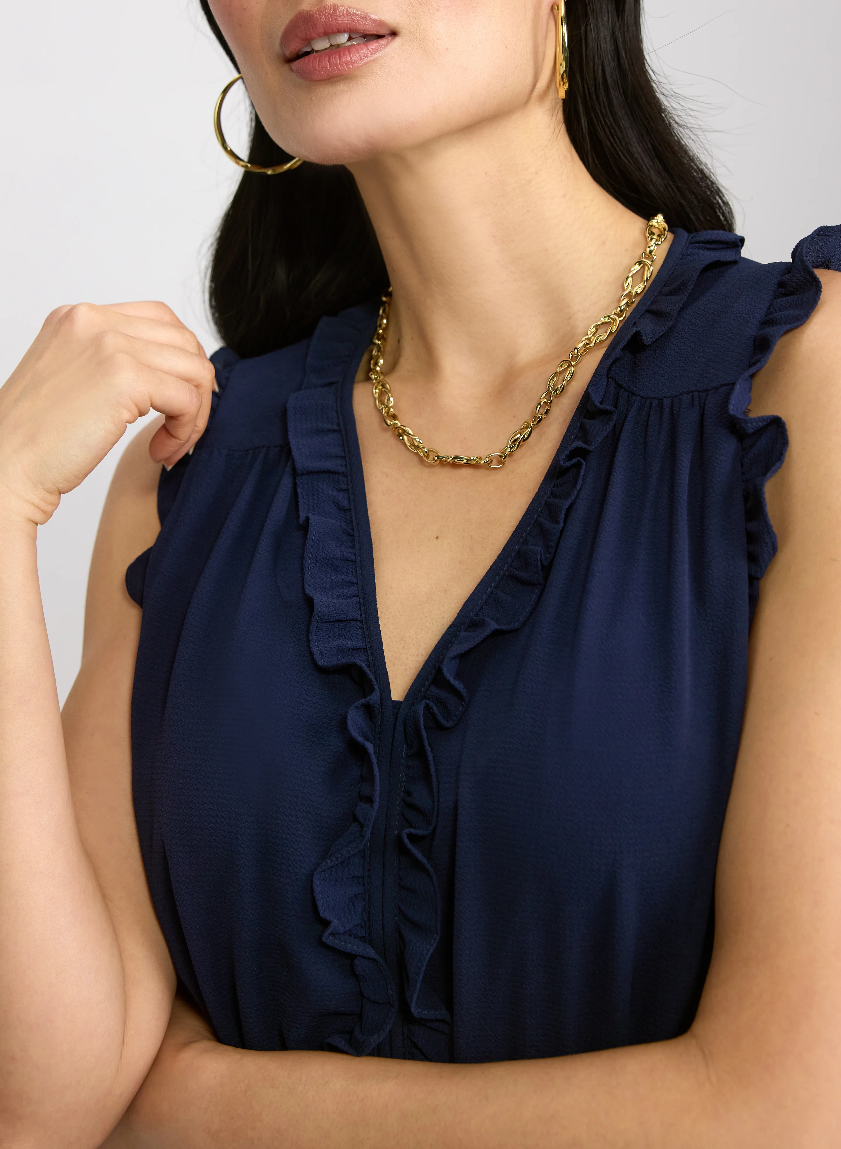 Frilled Trim Jumpsuit - Short - Image 5