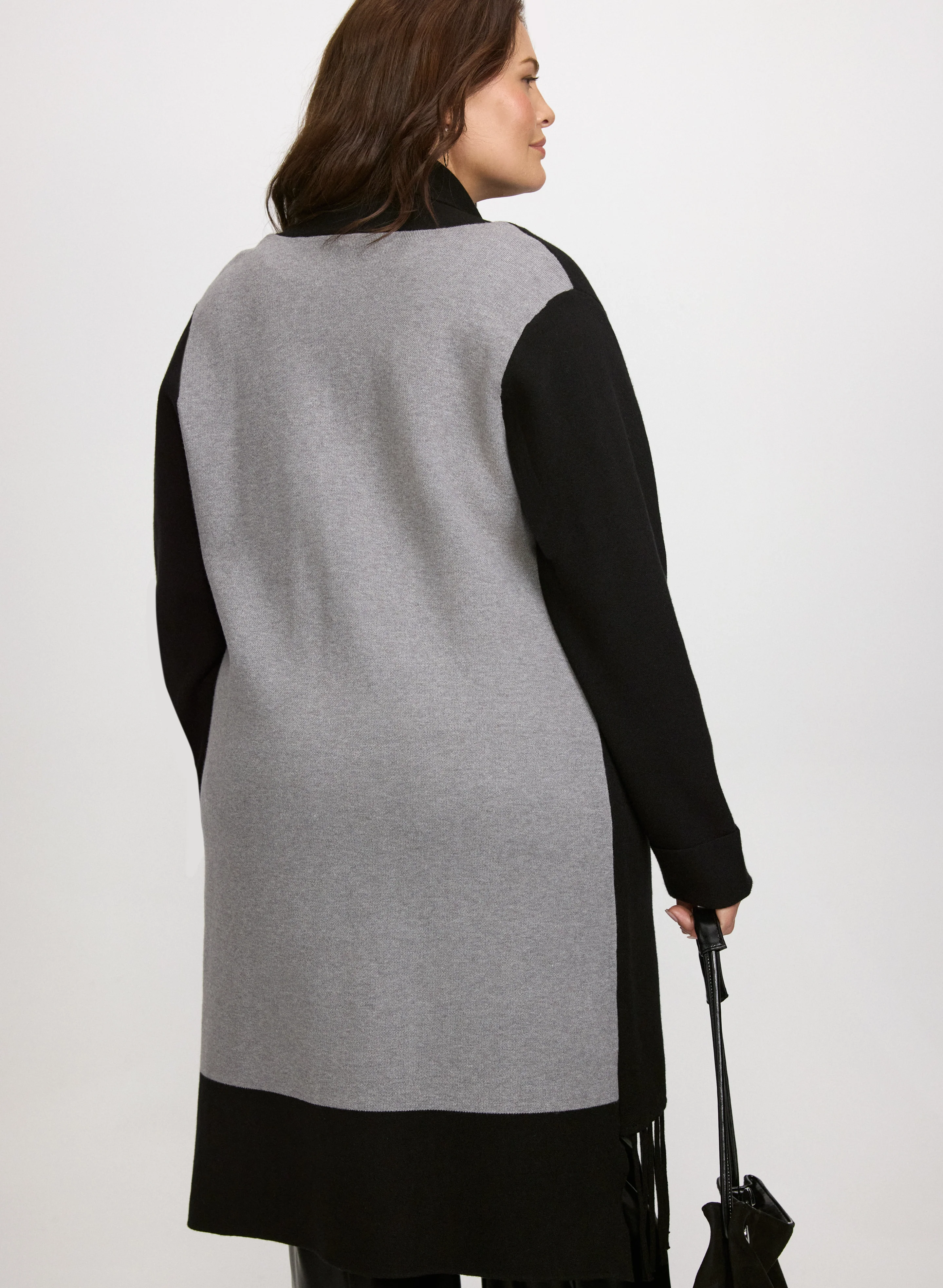 Fringe Colour Block Cardigan - Image 2