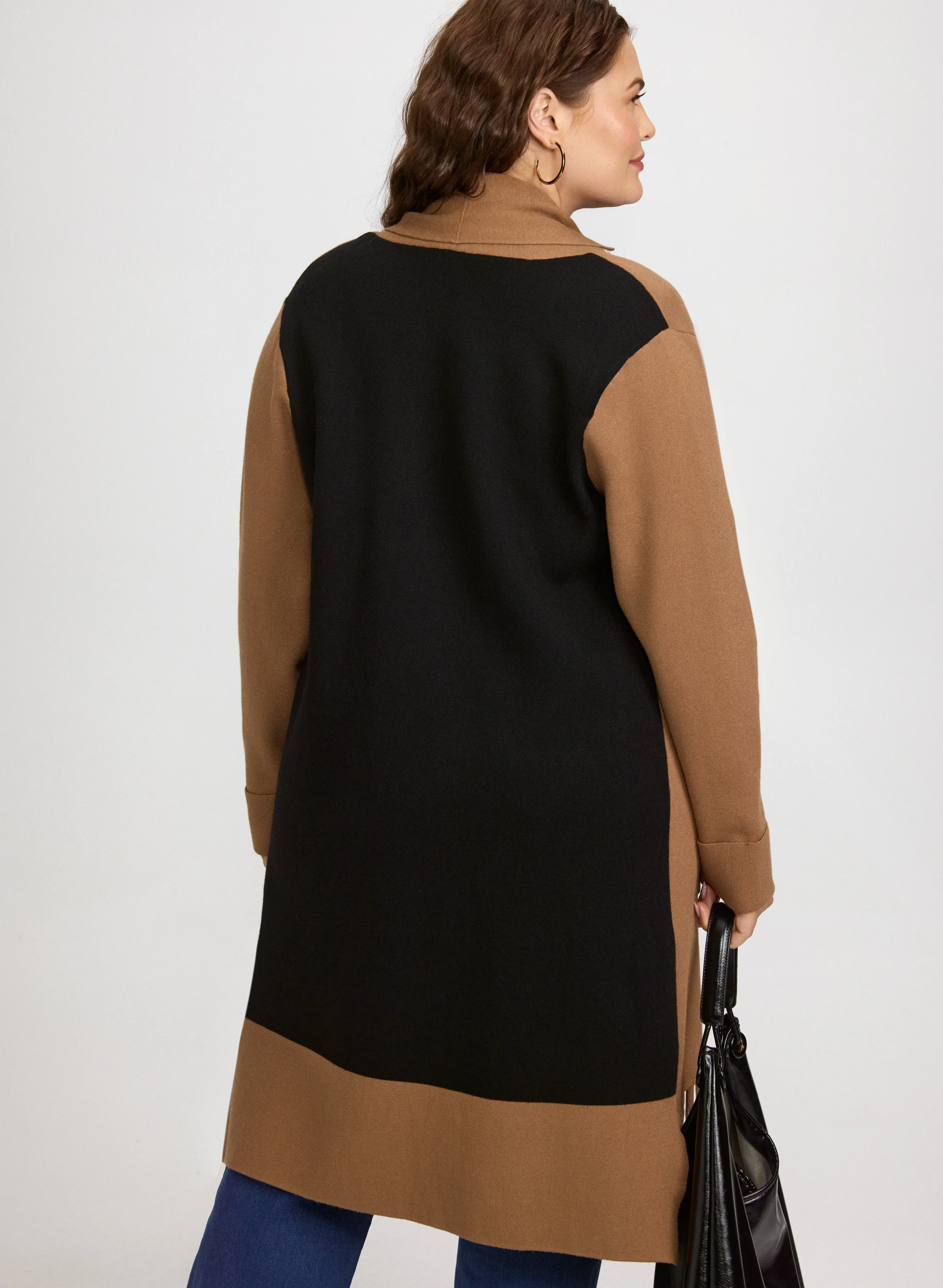 Fringe Colour Block Cardigan - Image 2