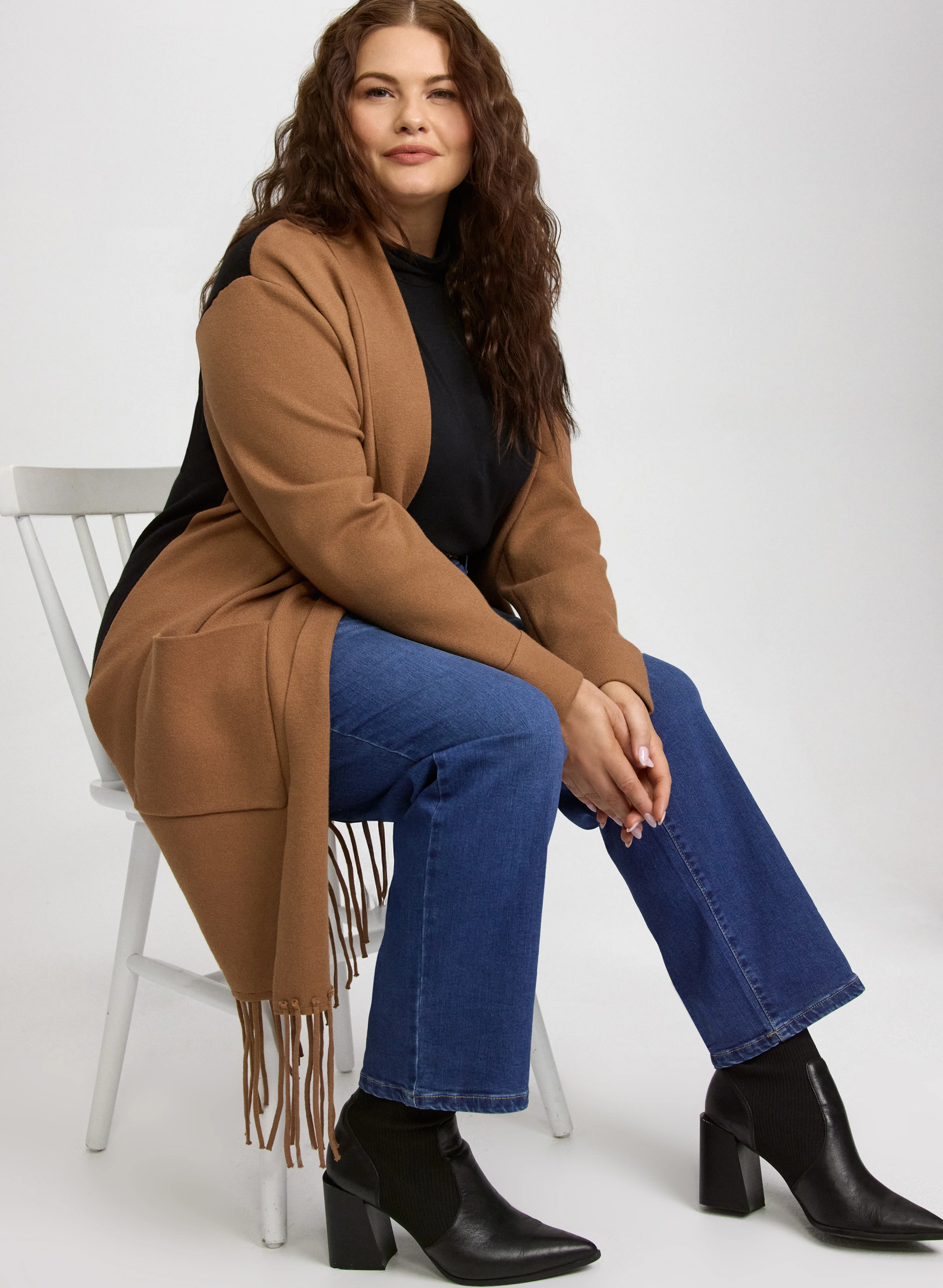 Fringe Colour Block Cardigan - Image 5