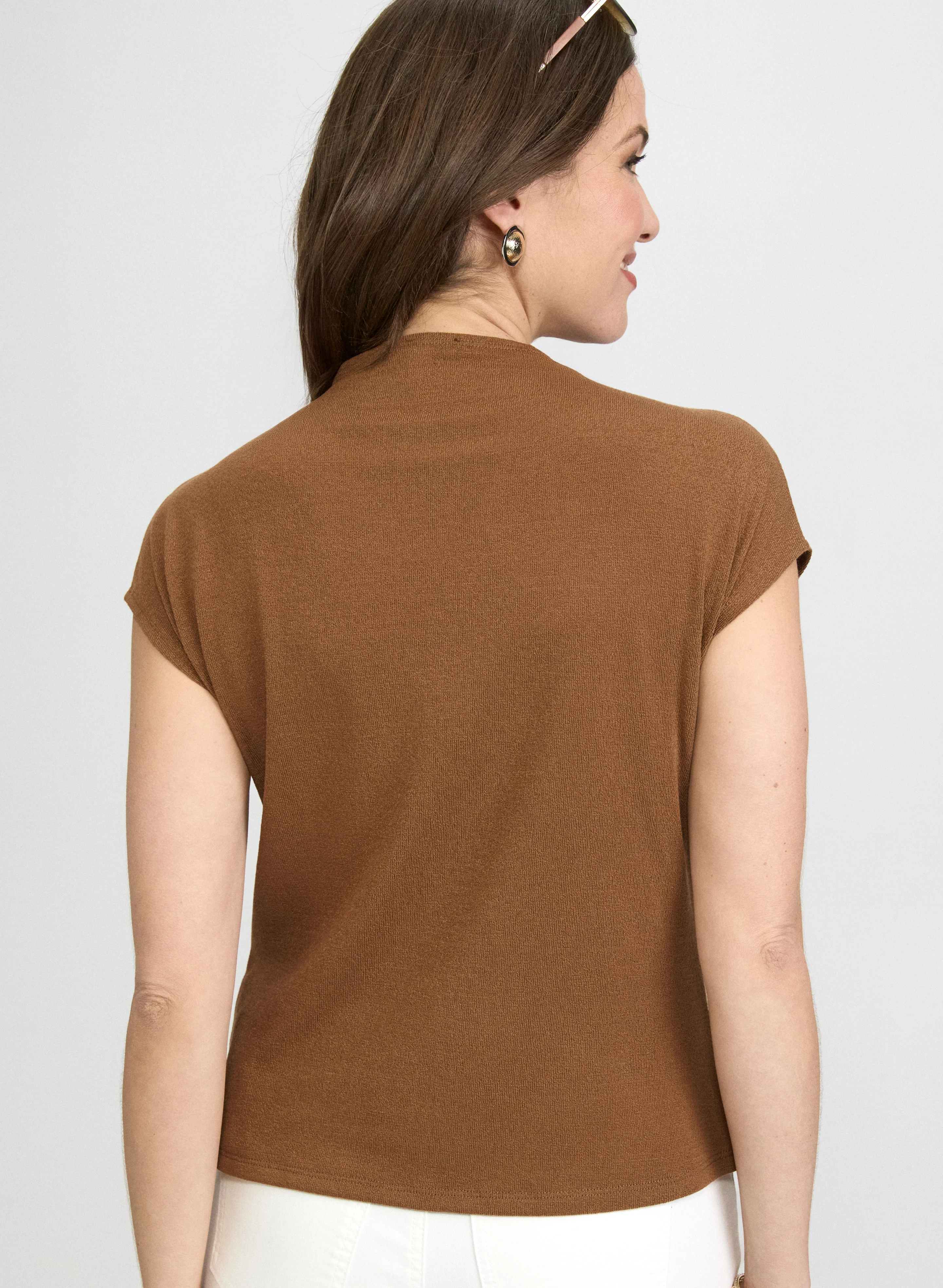 Funnel Neck Knit Top - Image 4