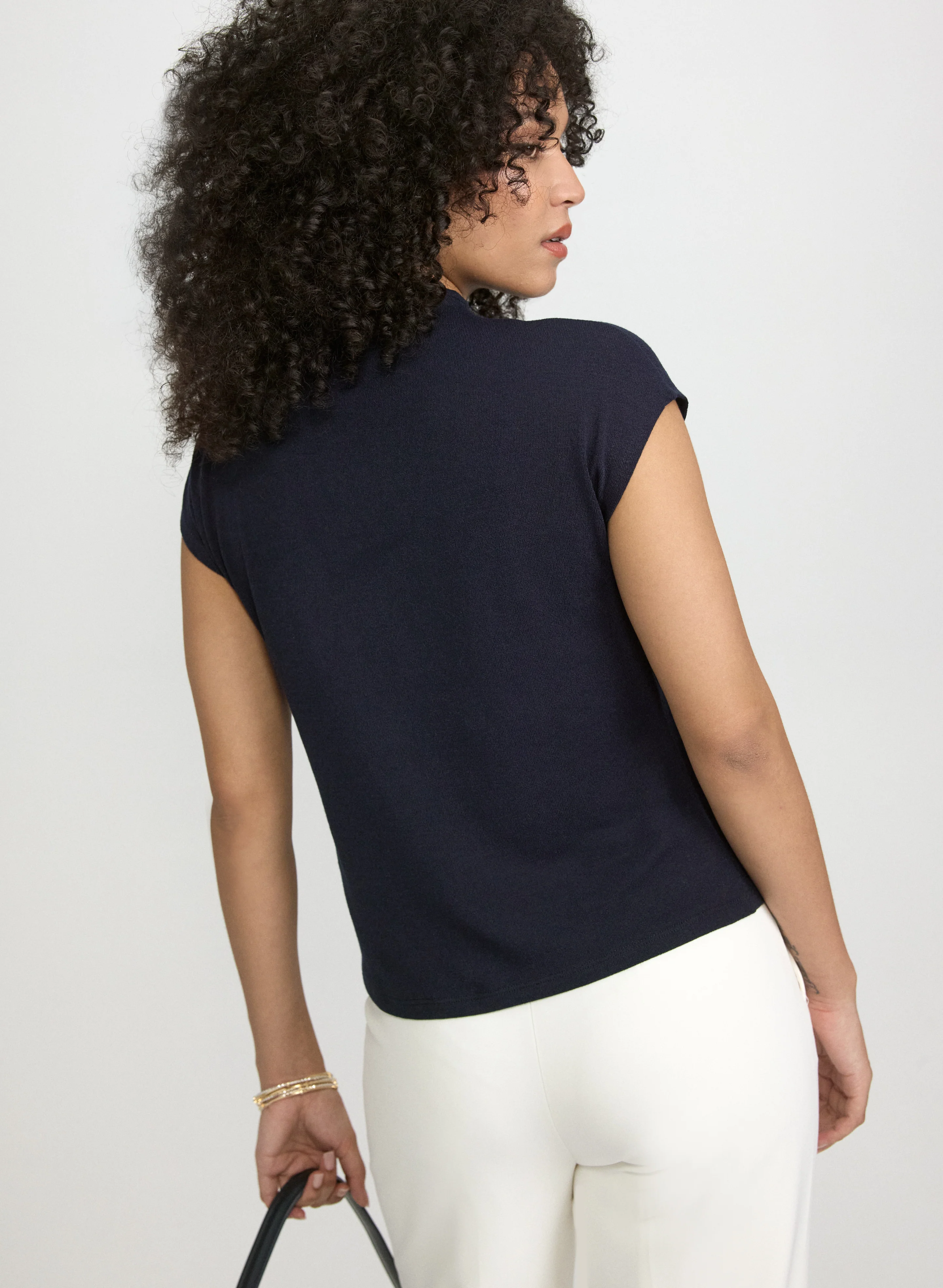 Funnel Neck Knit Top - Image 4