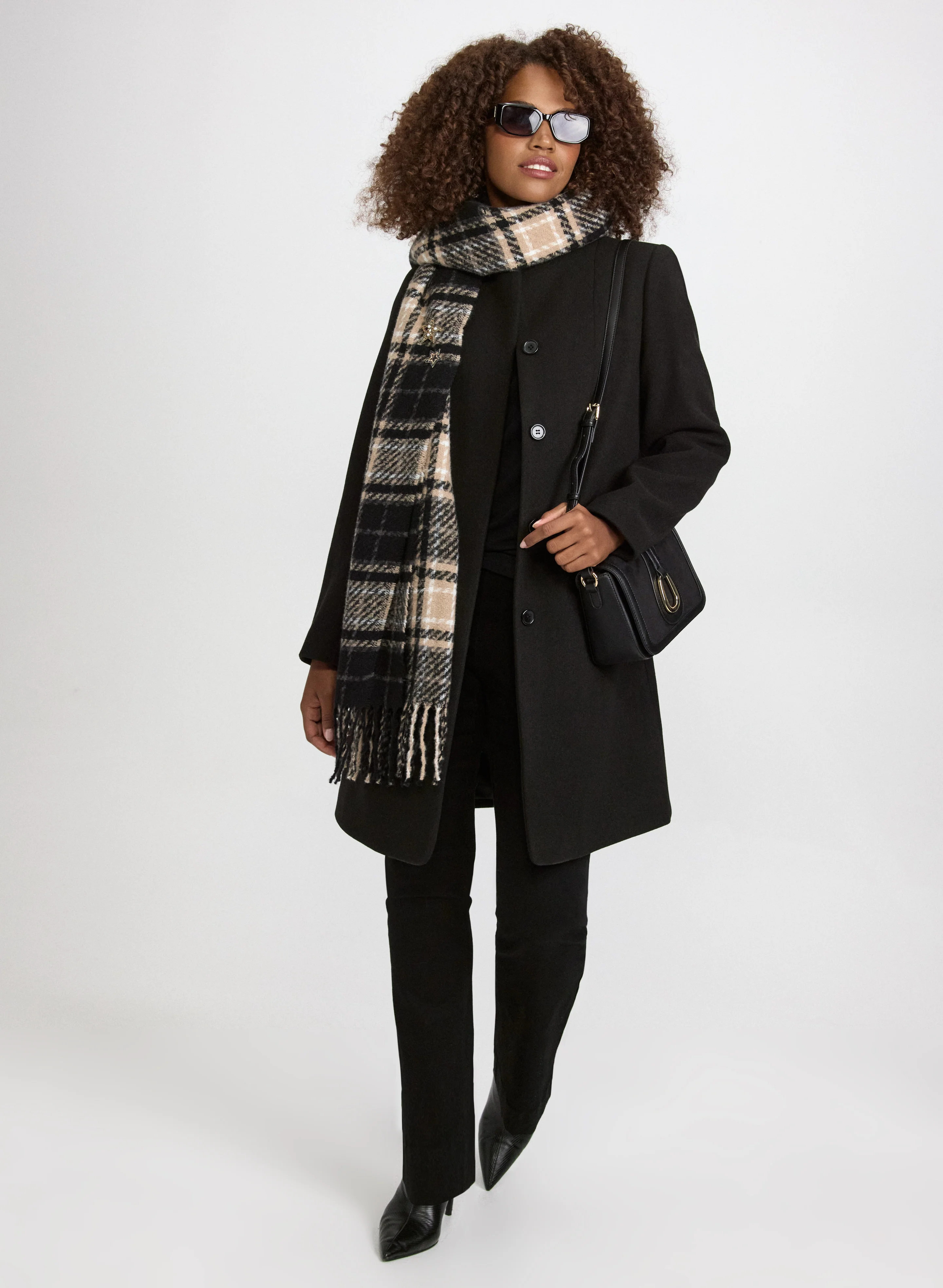 Funnel Neck Wool Coat - Image 3
