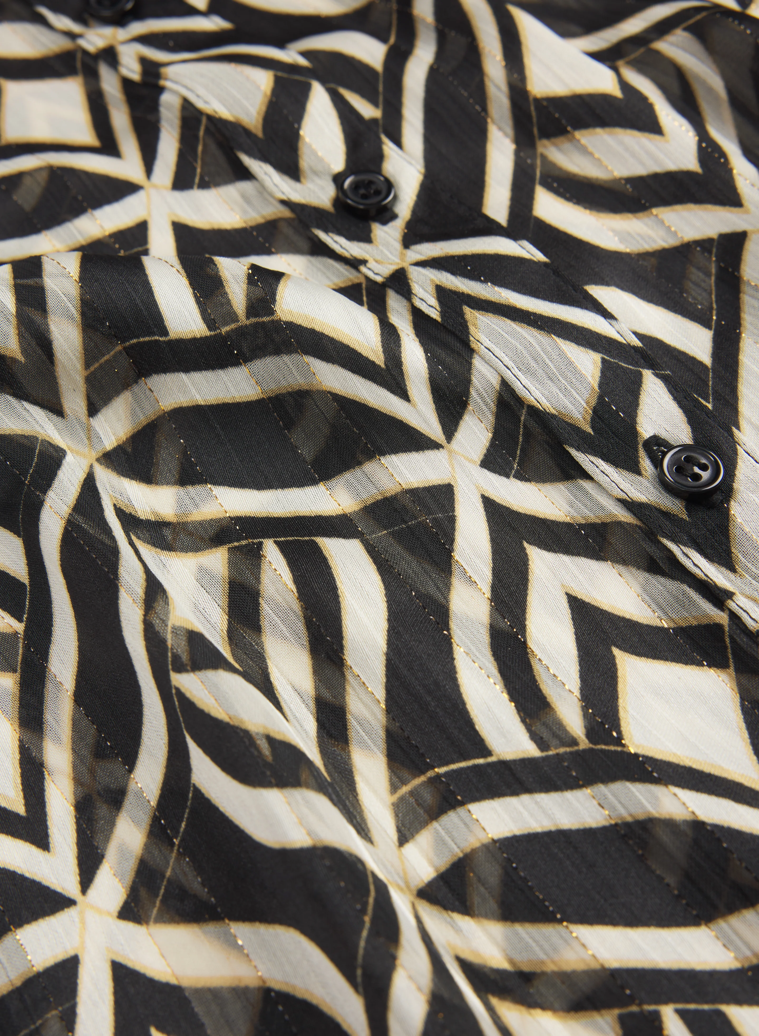 Geometric Chiffon Blouse - Image 8