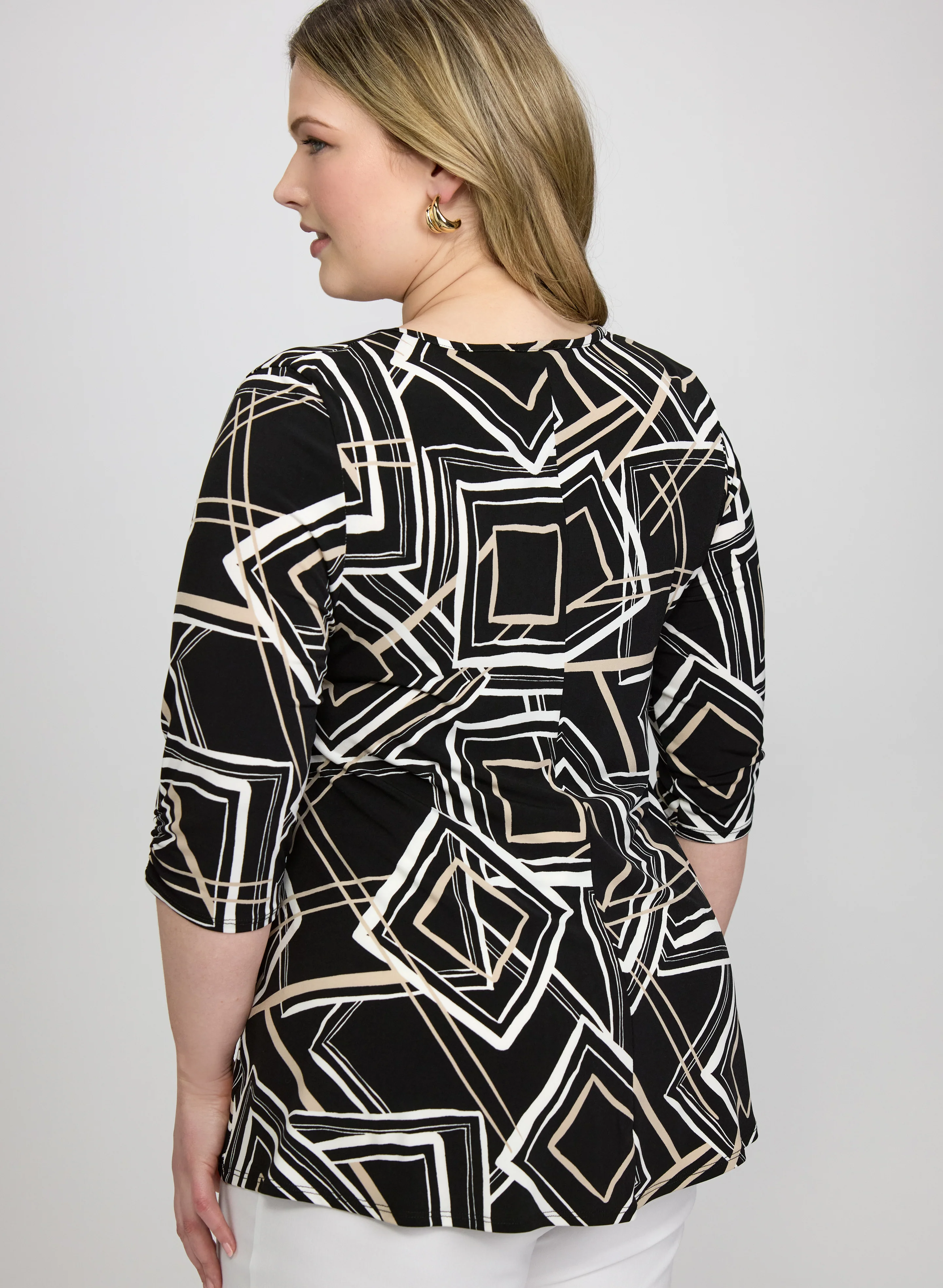 Geometric Jersey Top - Image 5