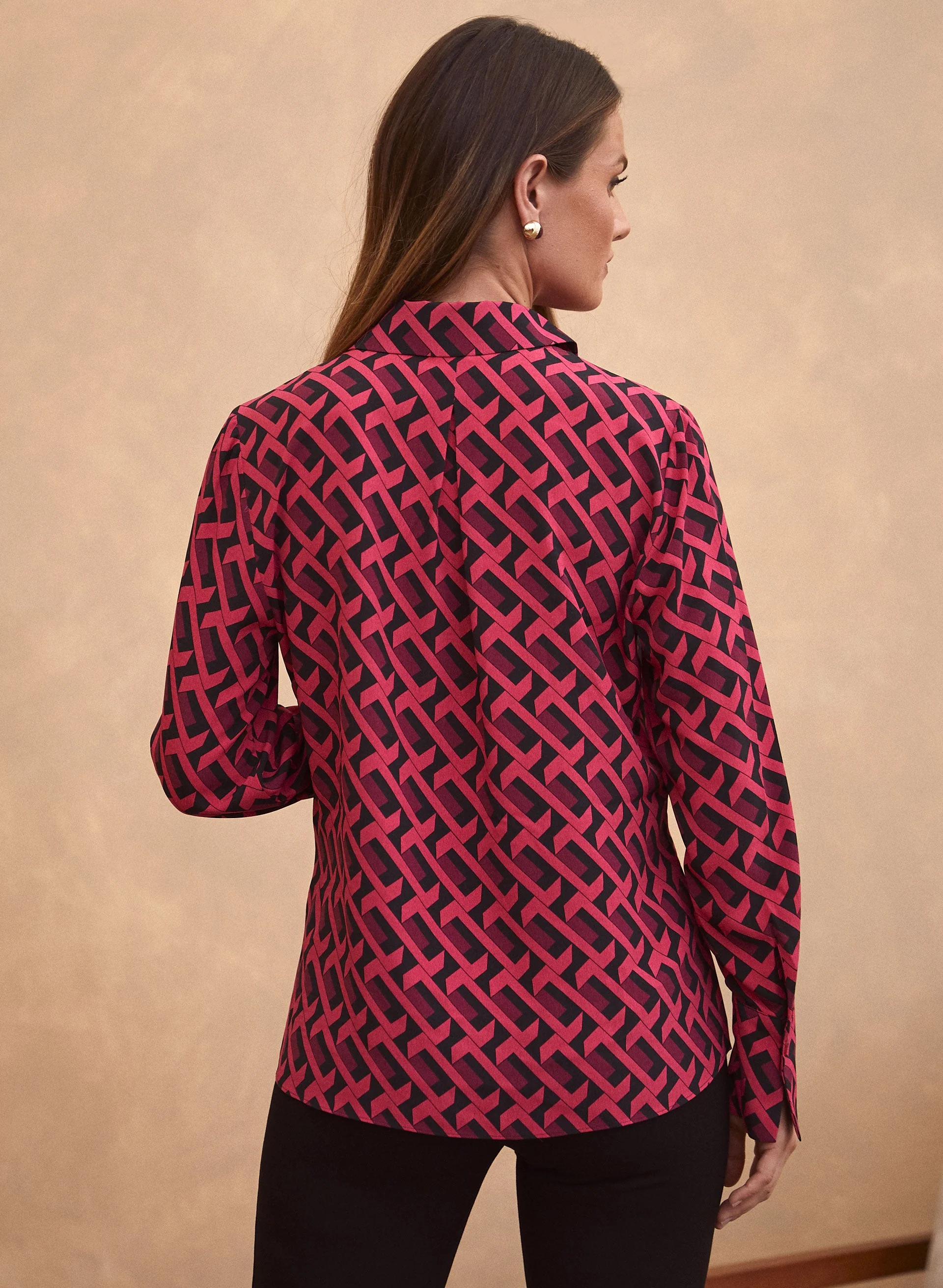 Geometric Print Blouse - Image 3