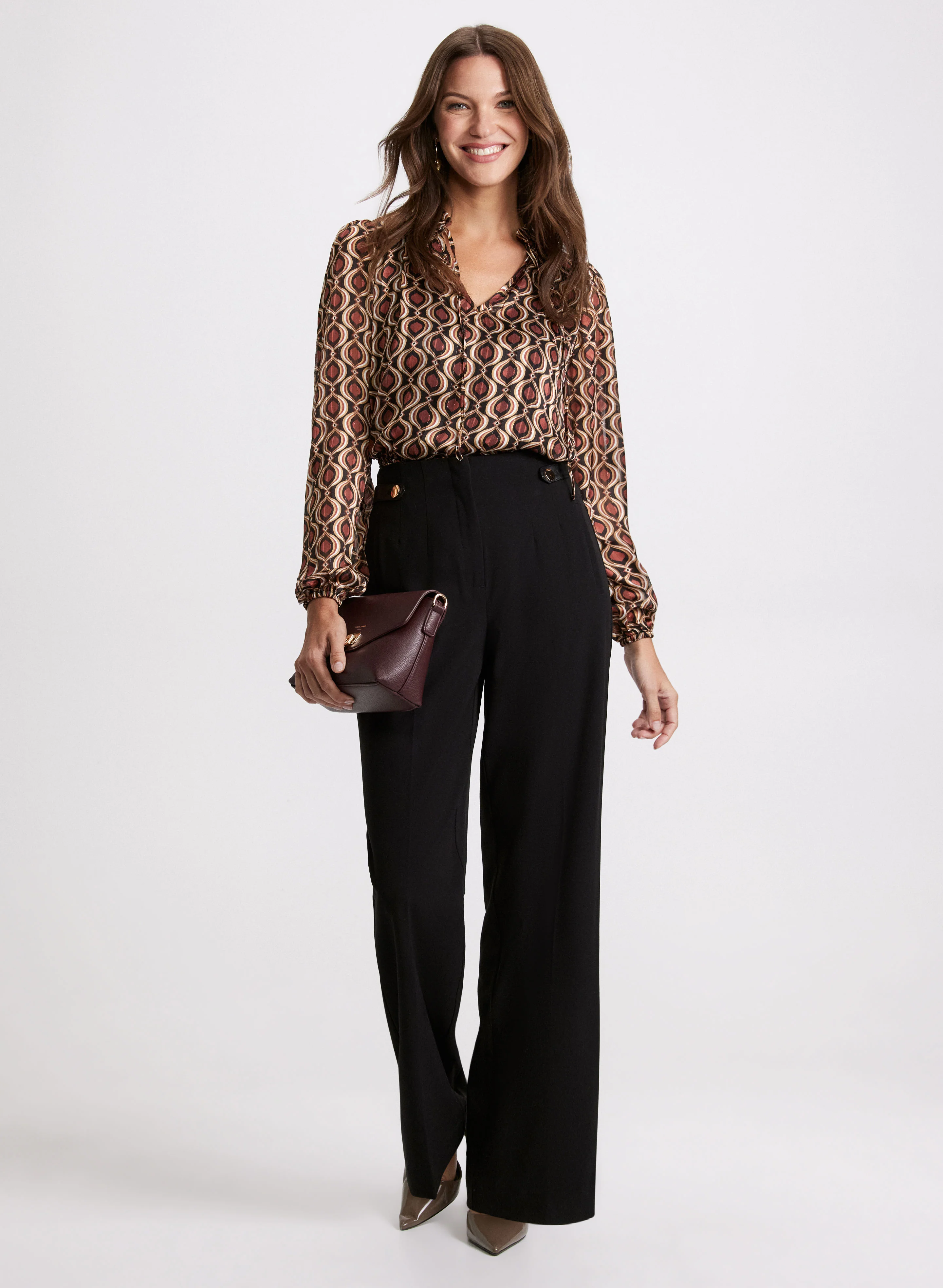 Geometric Print Blouse - Image 3