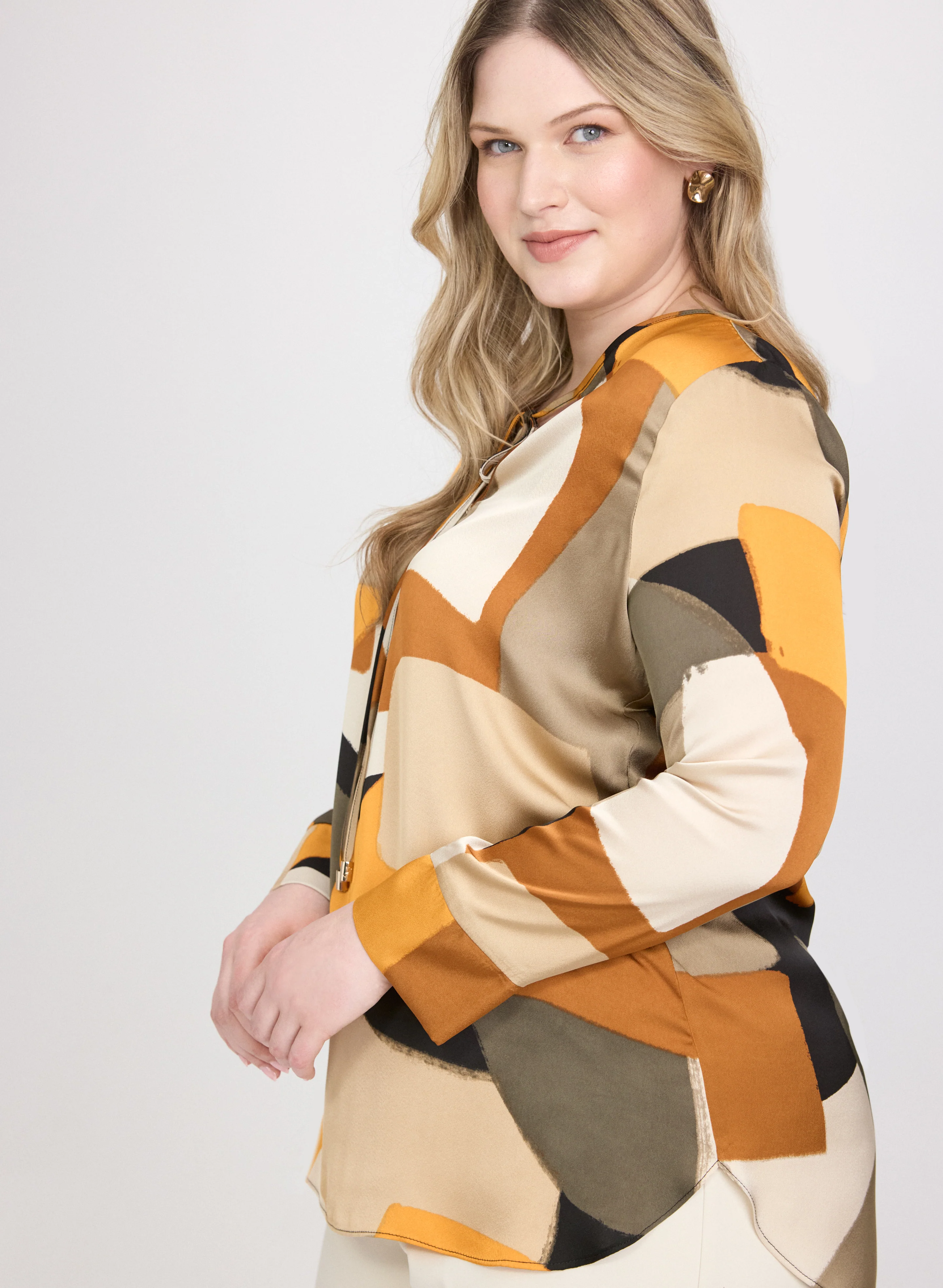 Joseph Ribkoff - Geometric Print Blouse - Image 5