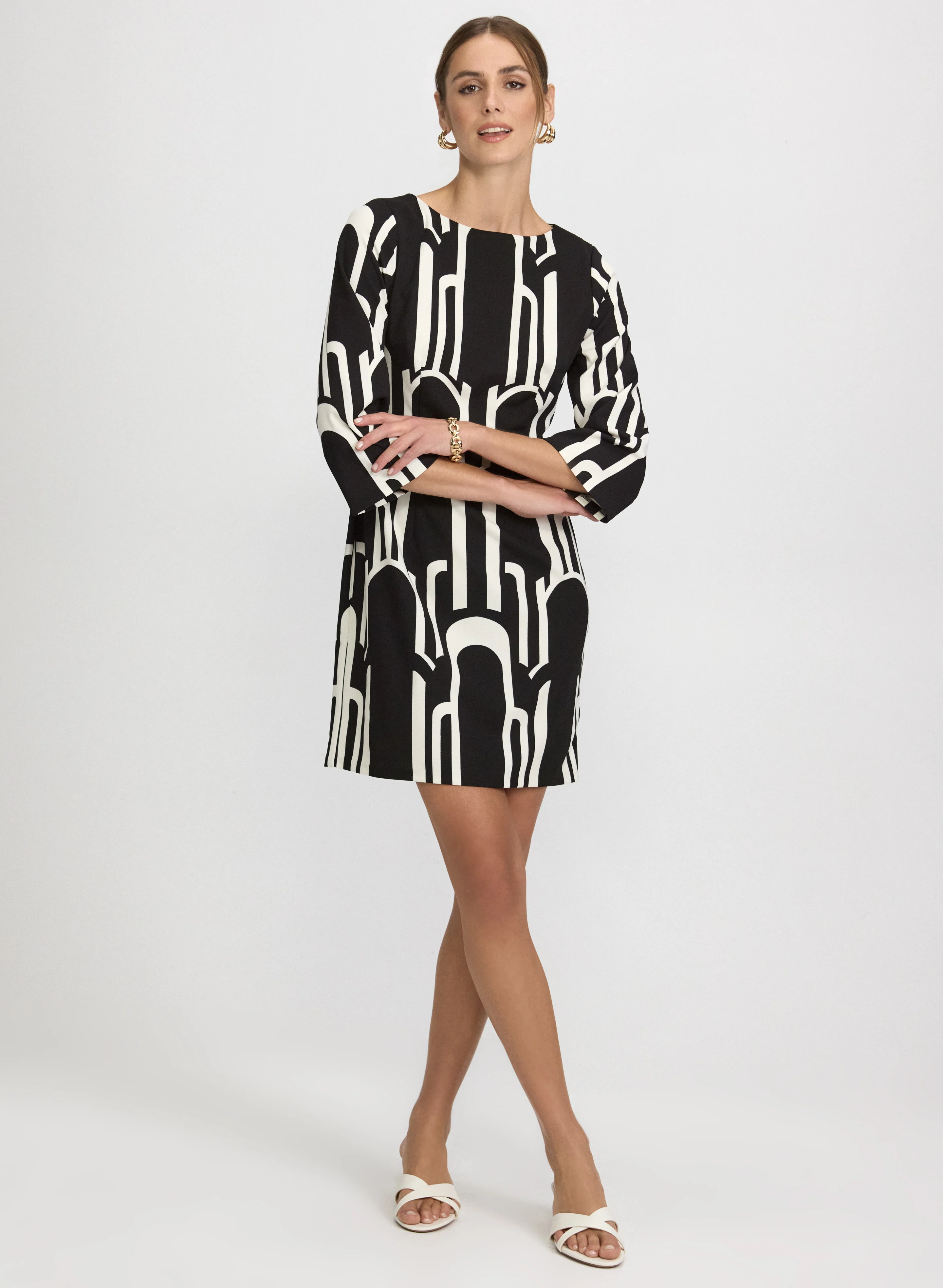 Geometric Print Dress - Image 2
