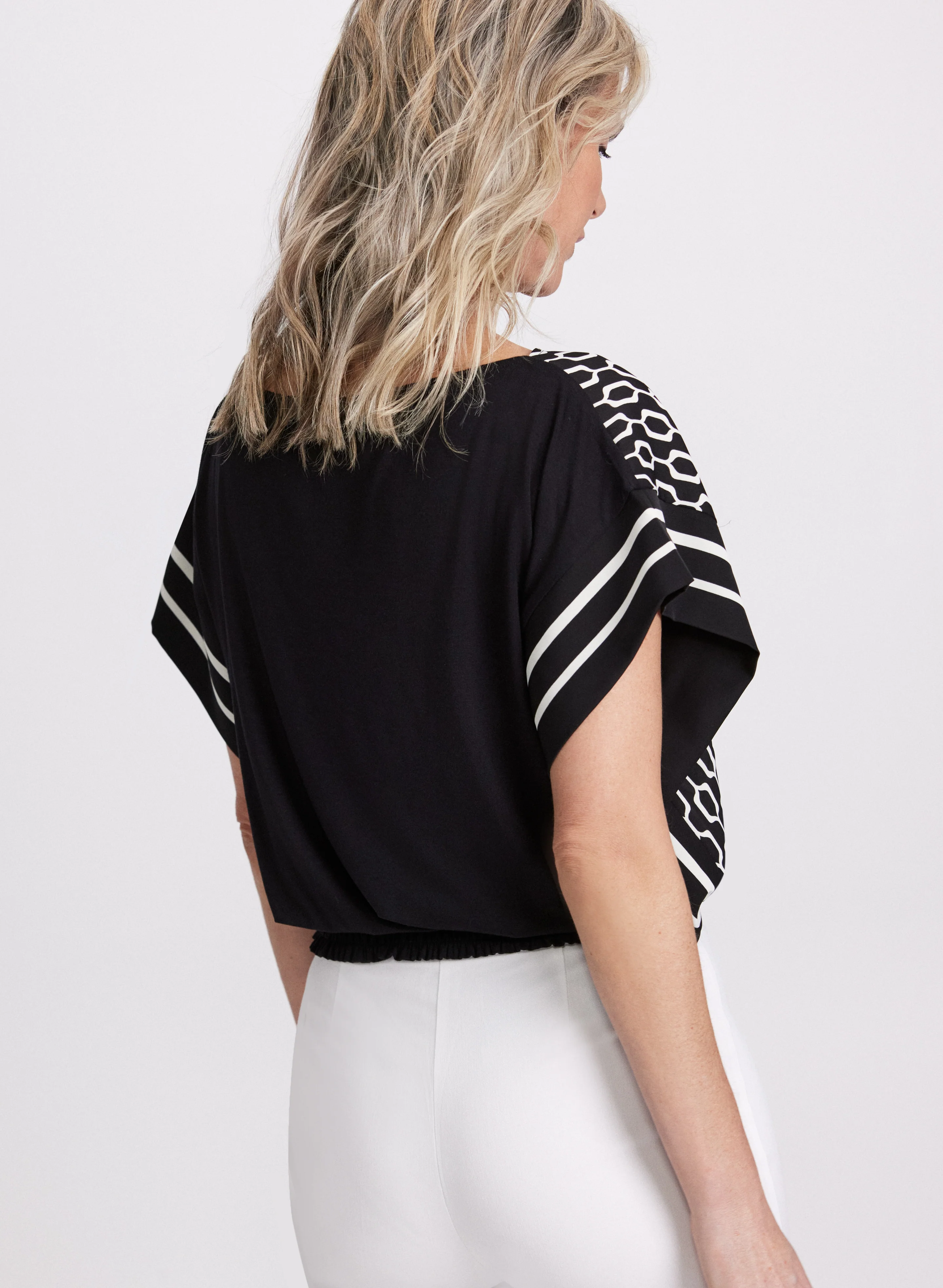 Geometric Print Top - Image 4