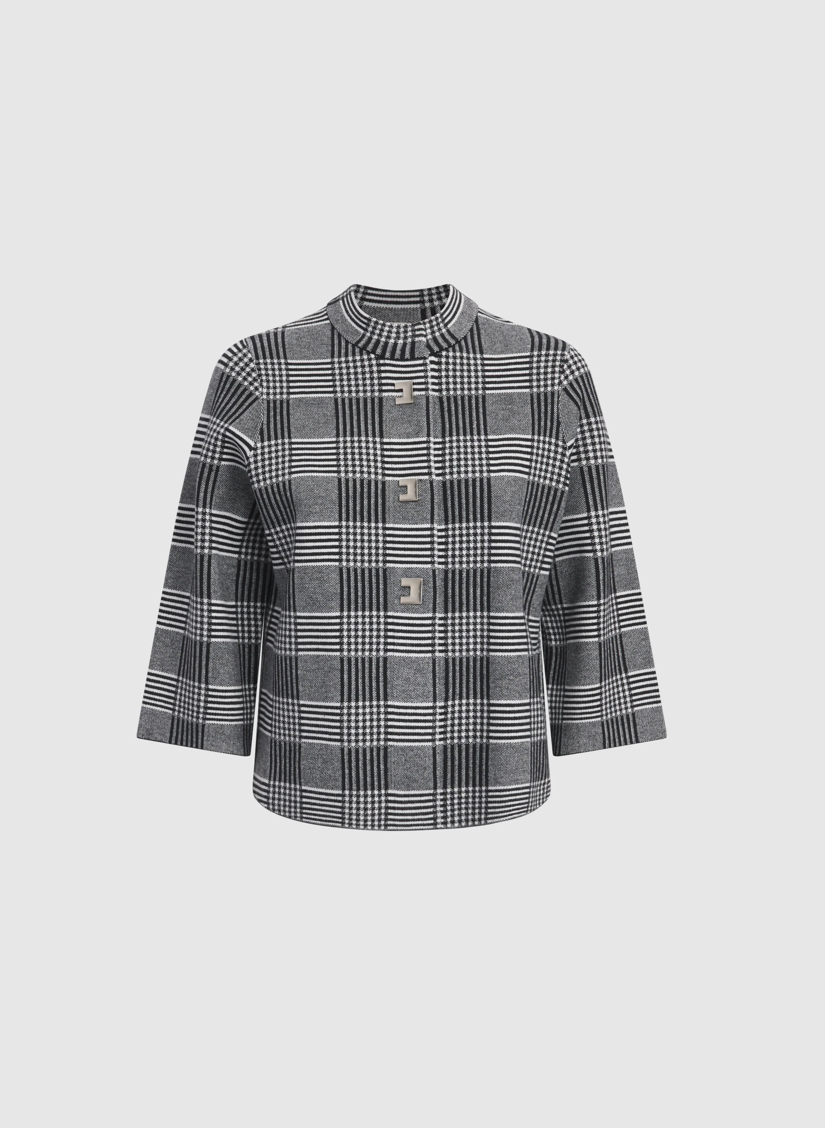 Glen Check Swing Cardigan - Image 6