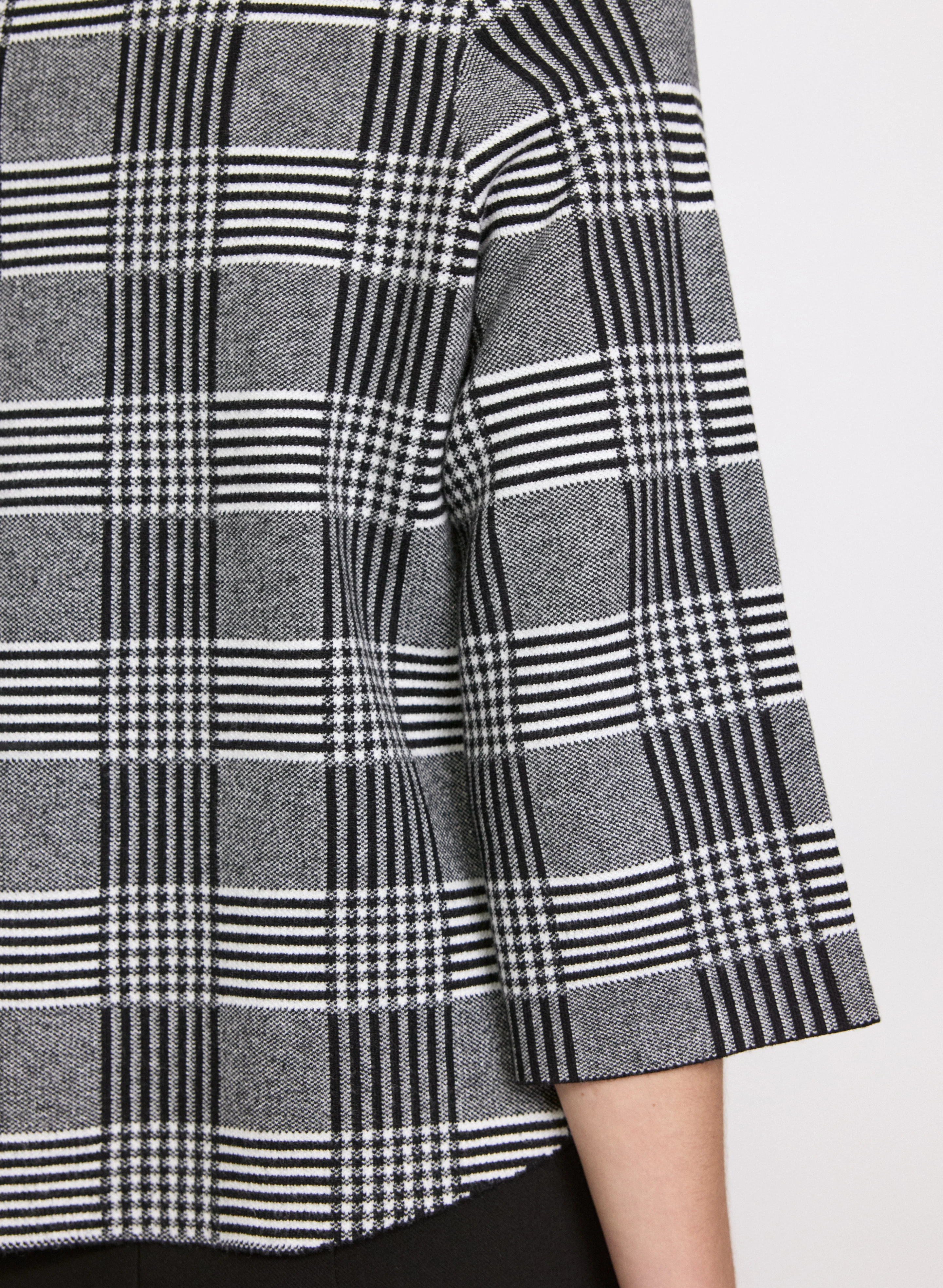 Glen Check Swing Cardigan - Image 8