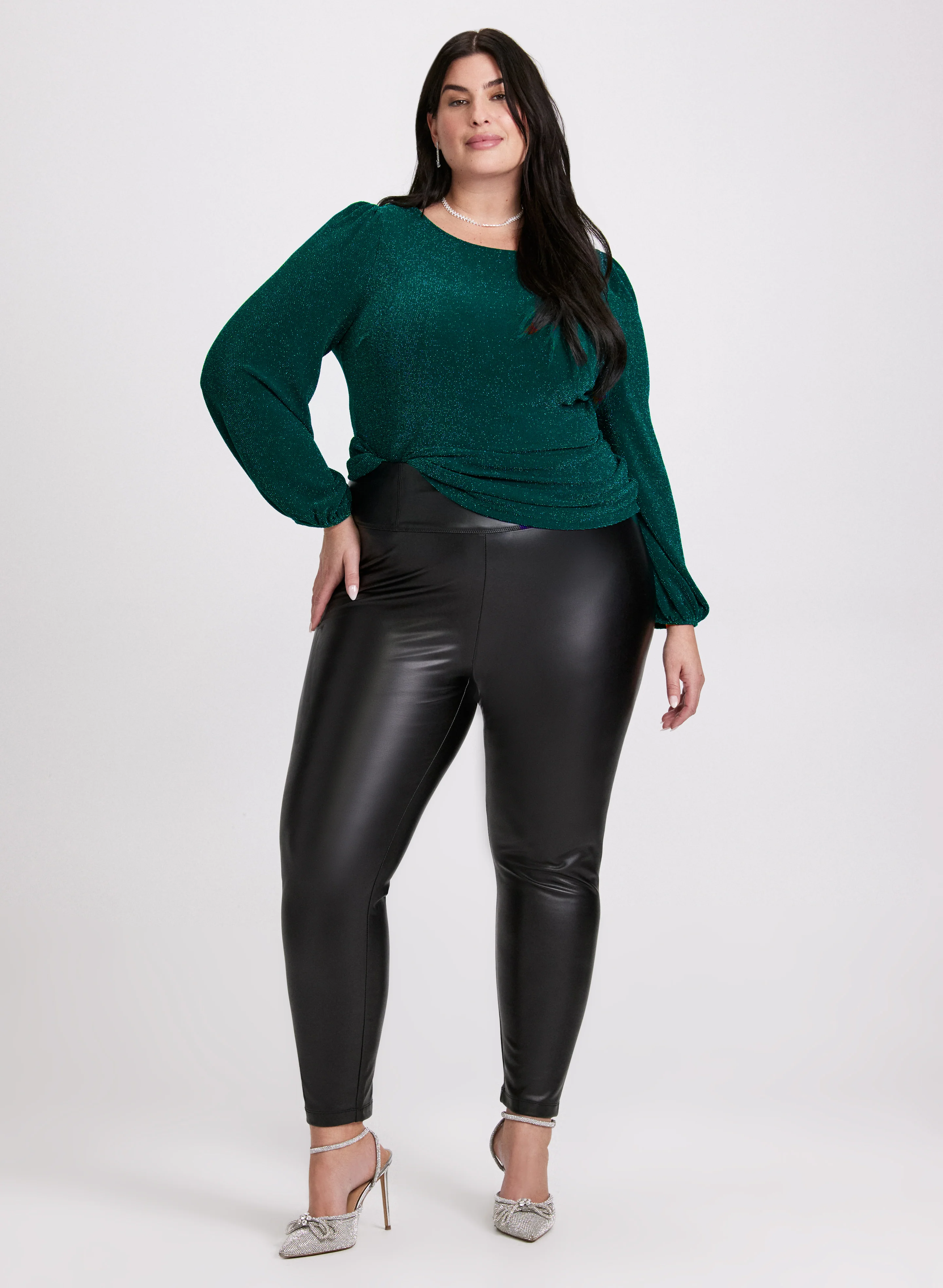 Glitter Bouffant Sleeve Top - Image 3