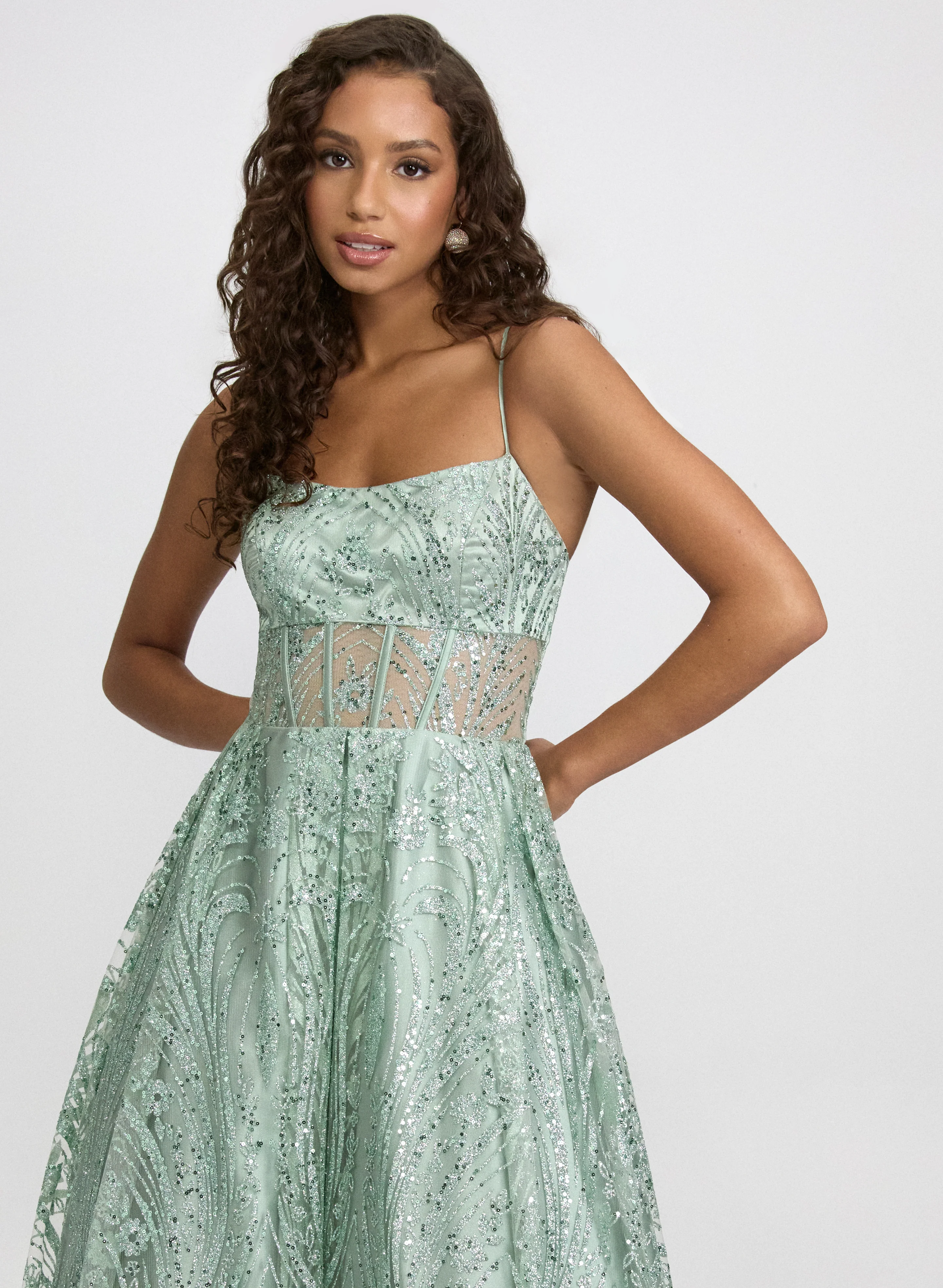 Glitter Corset Gown - Image 5
