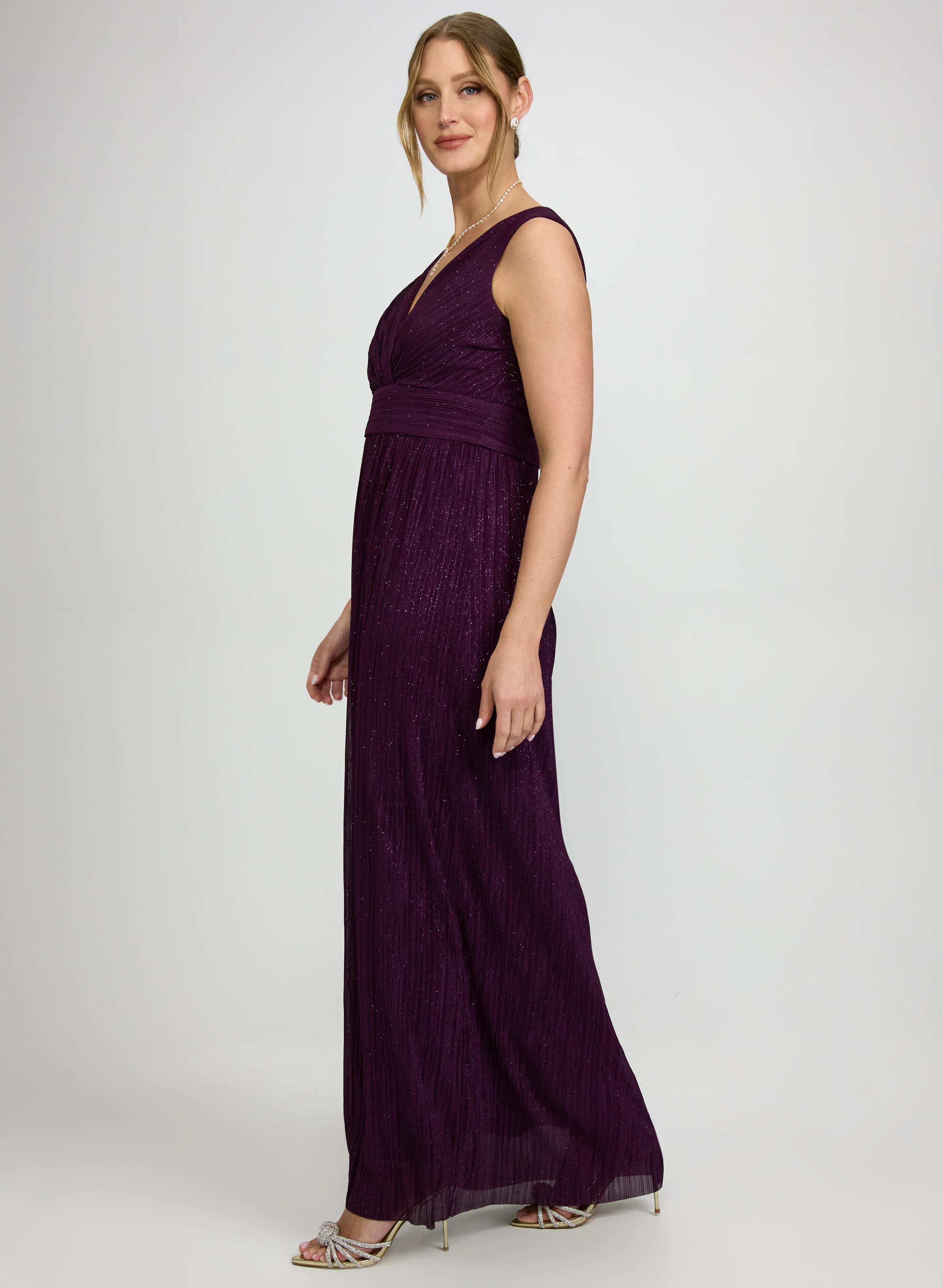 Glitter Dress & Chiffon Jacket Set - Image 2