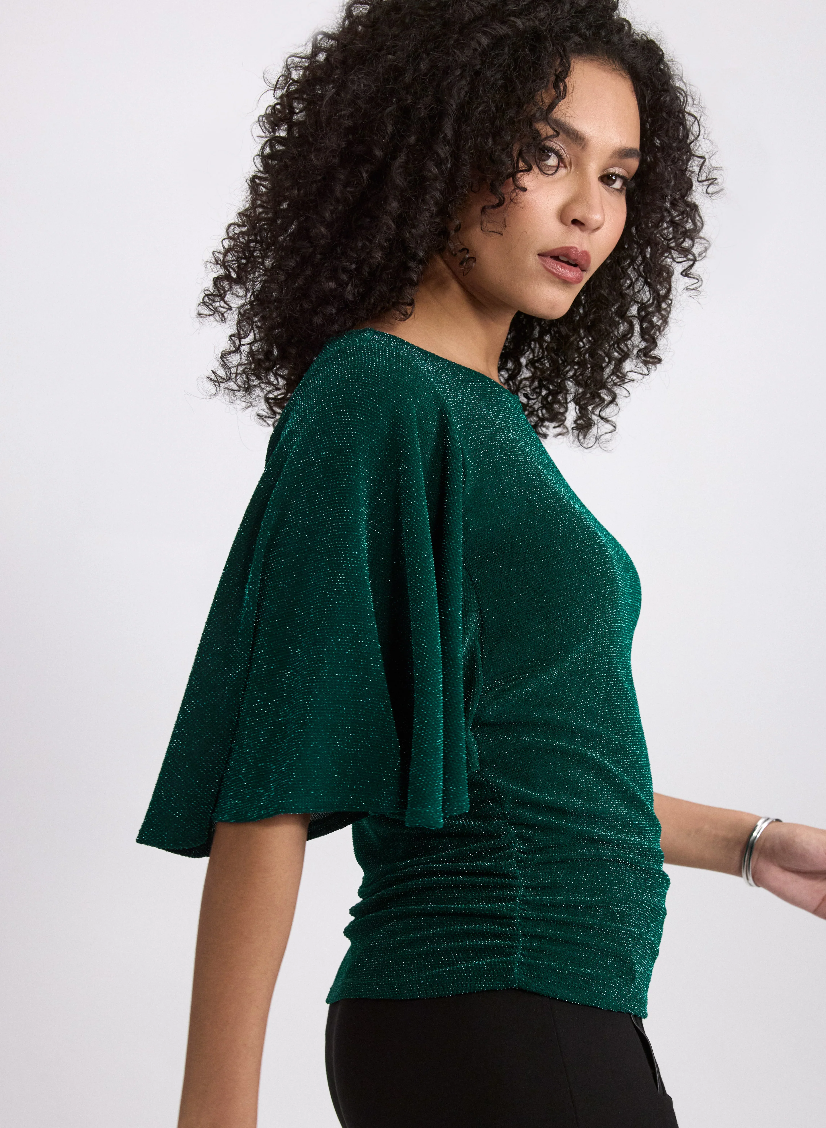 Glitter Elbow Sleeve Top - Image 5