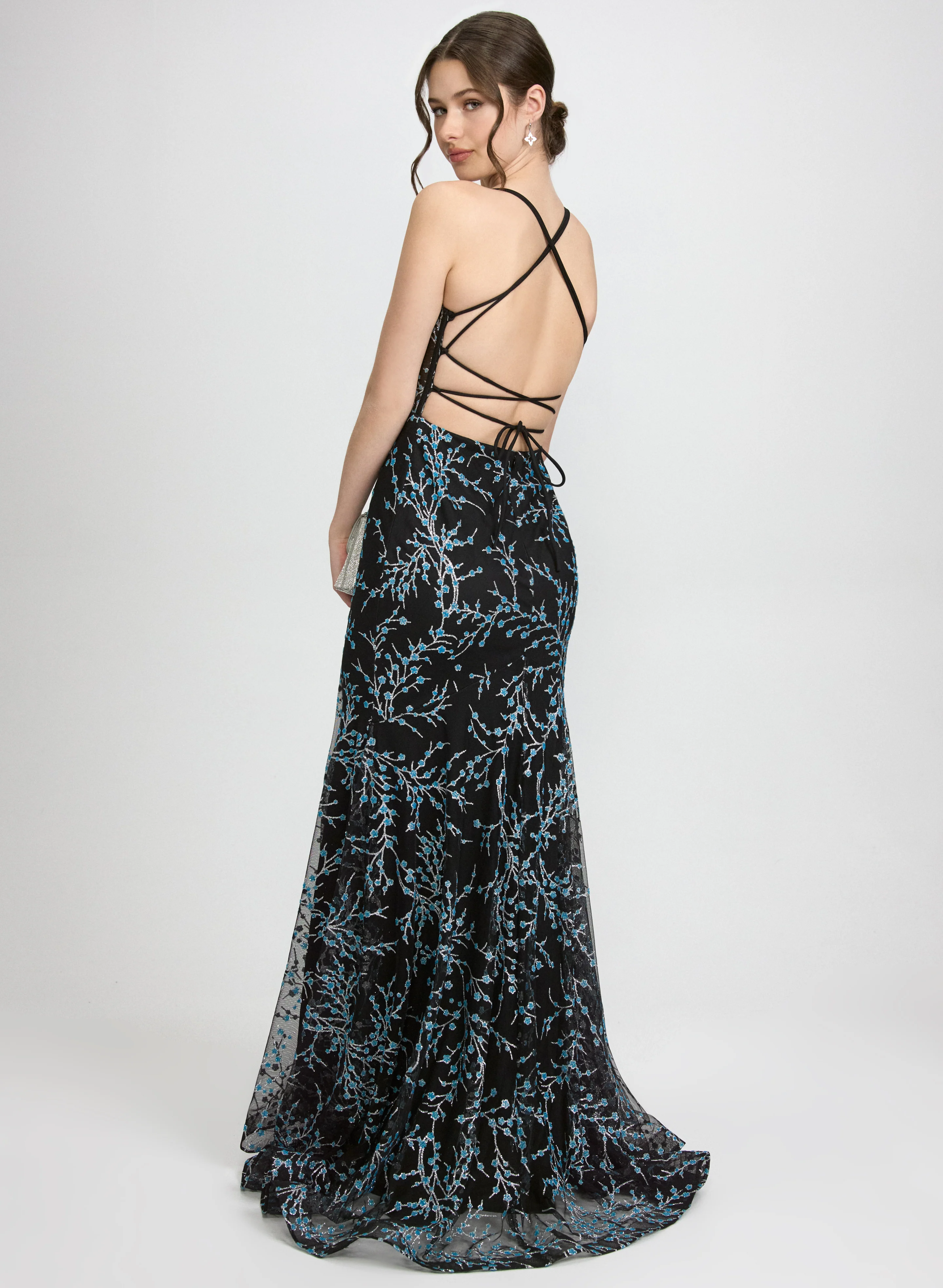 Glitter Floral Dress - Image 4
