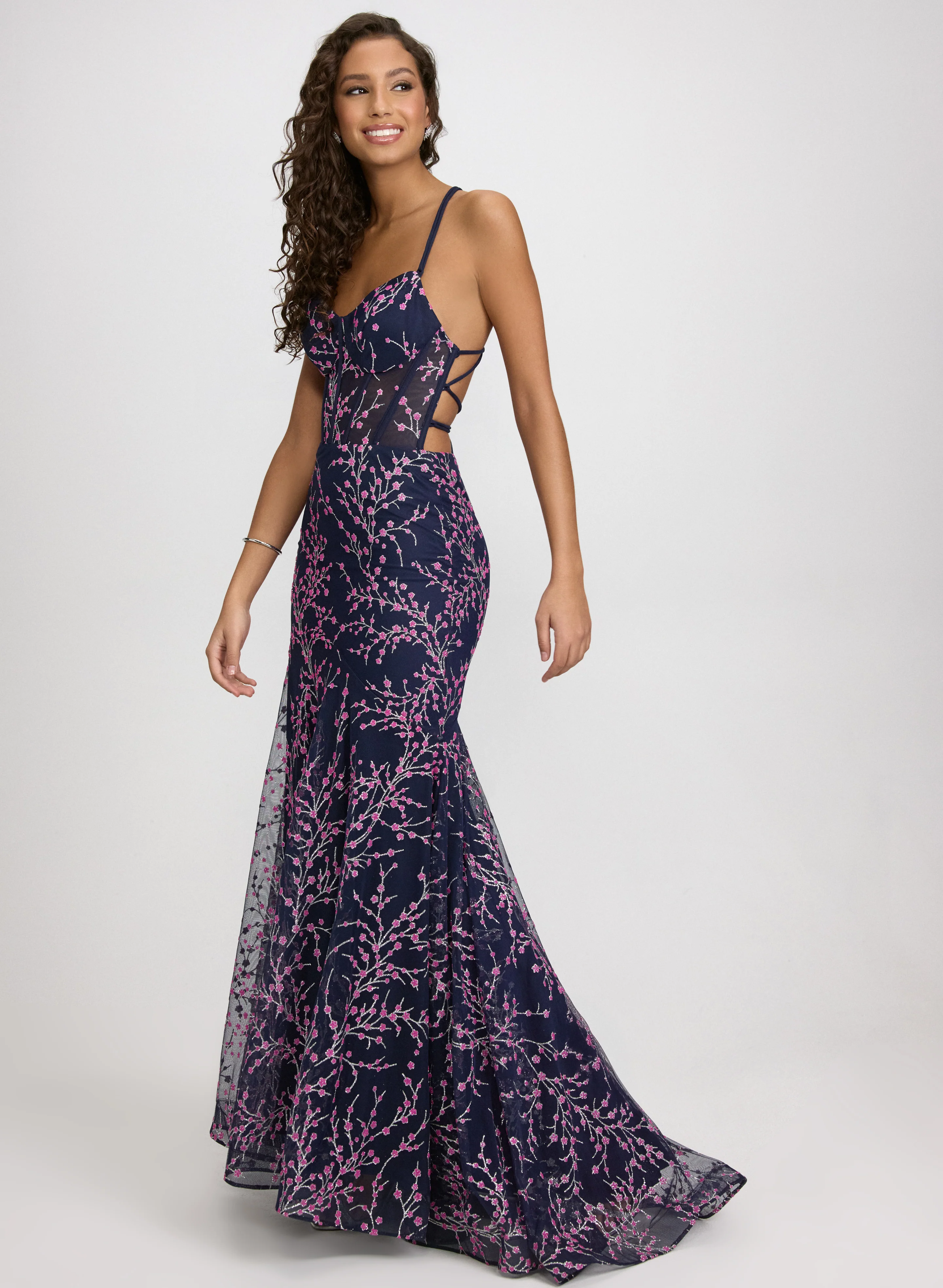 Glitter Floral Dress - Image 2
