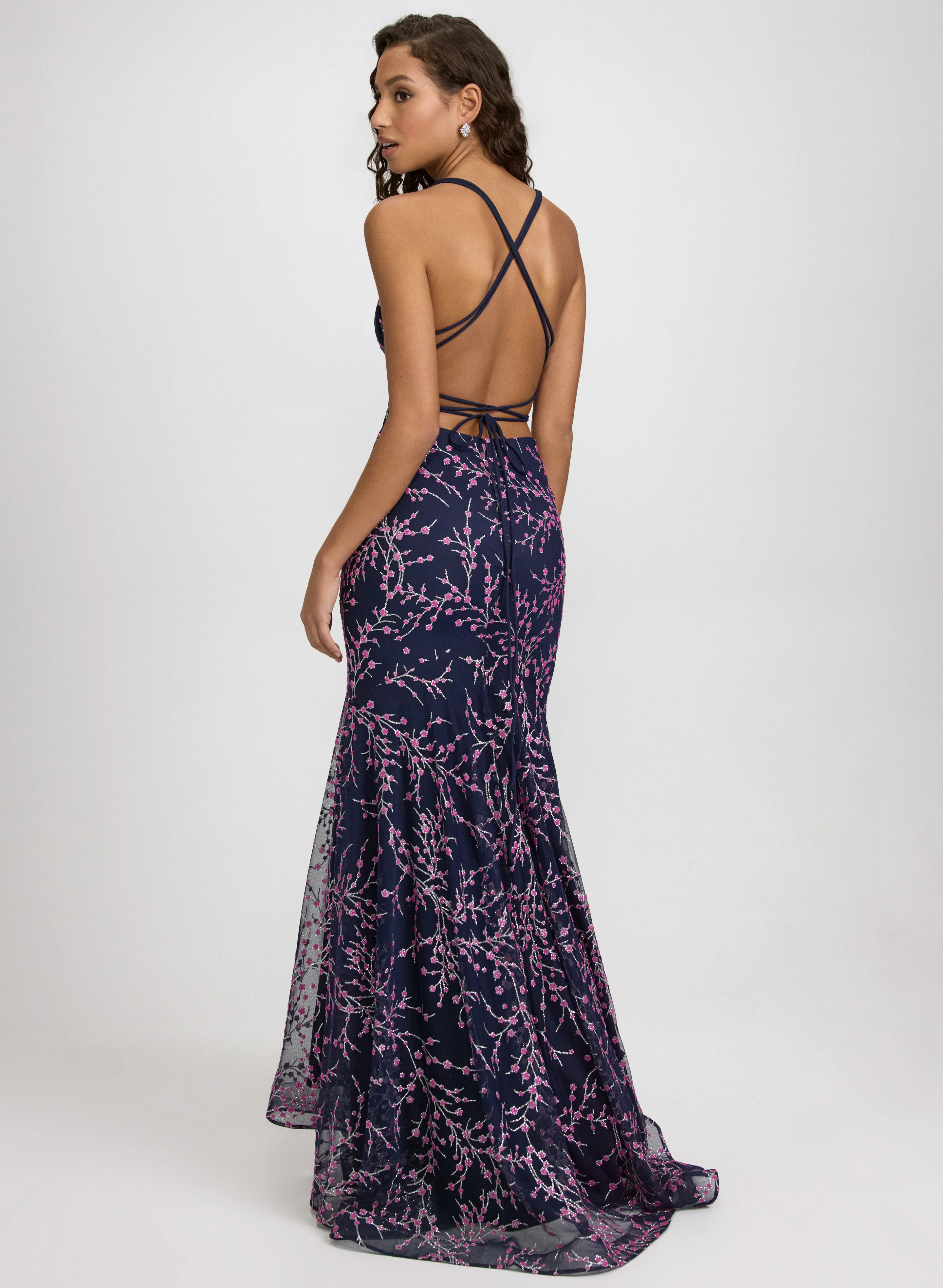 Glitter Floral Dress - Image 4