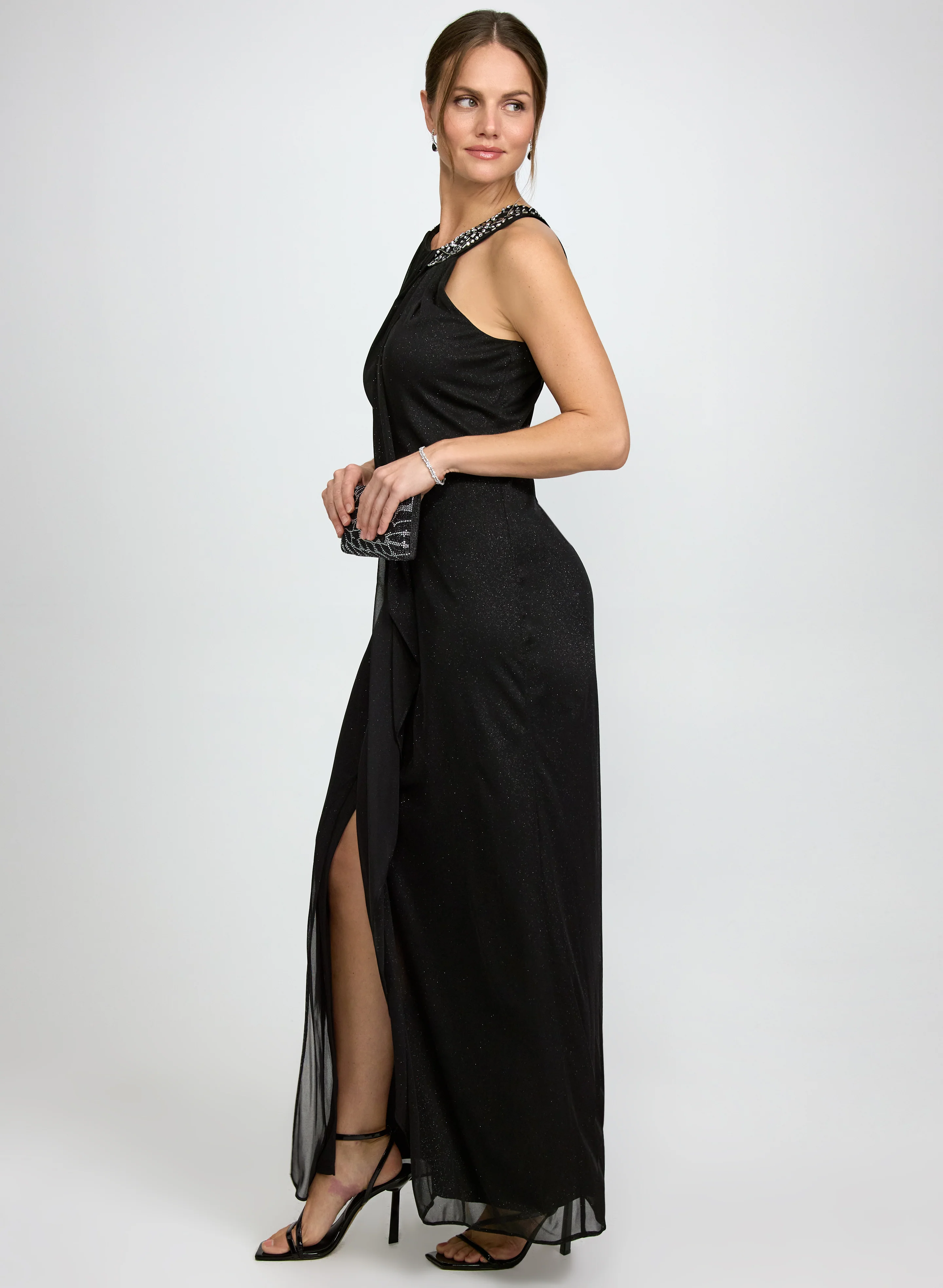 Glitter Halter Neck Dress - Image 3