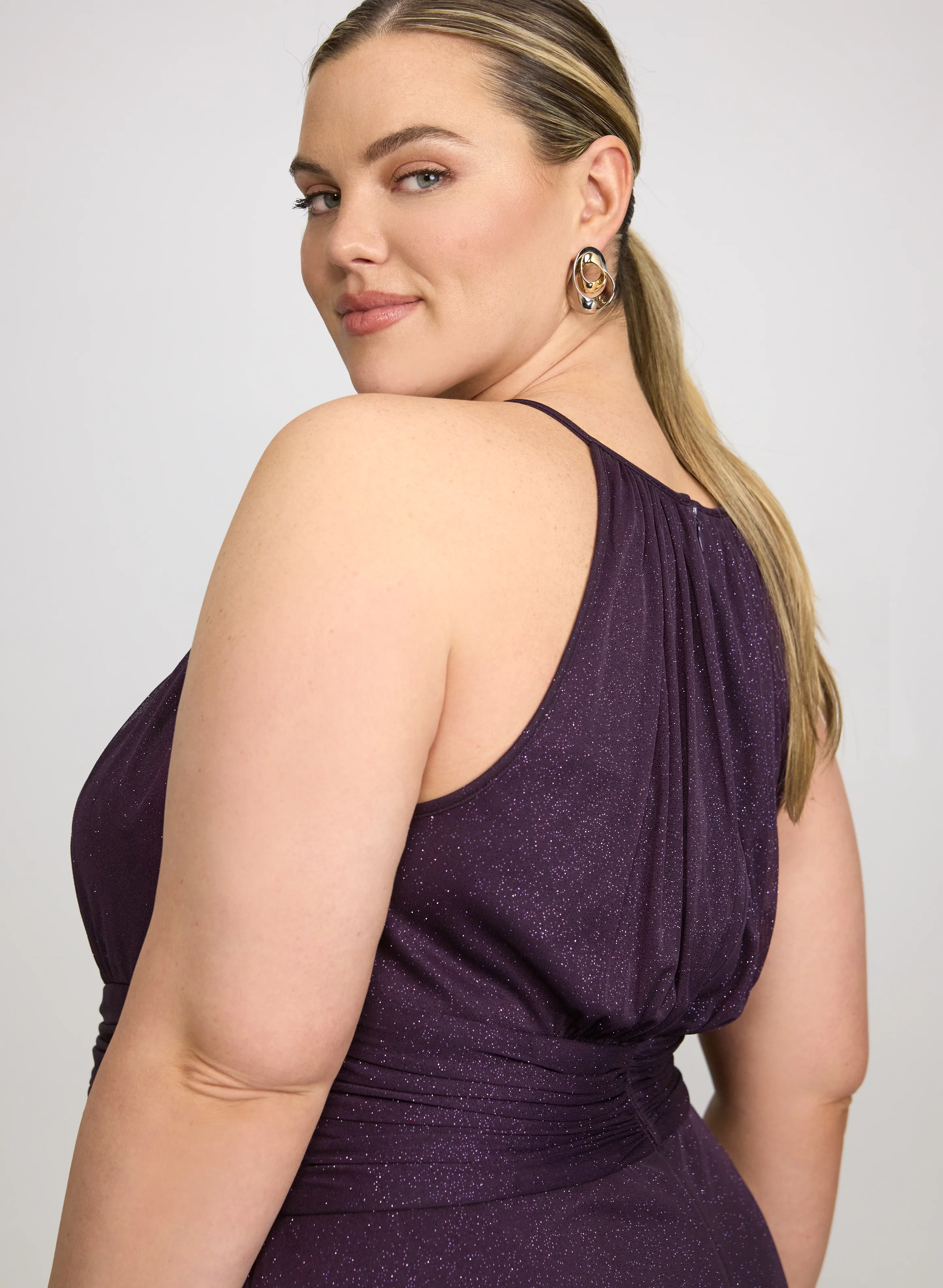 Glitter Halter Neck Dress - Image 3