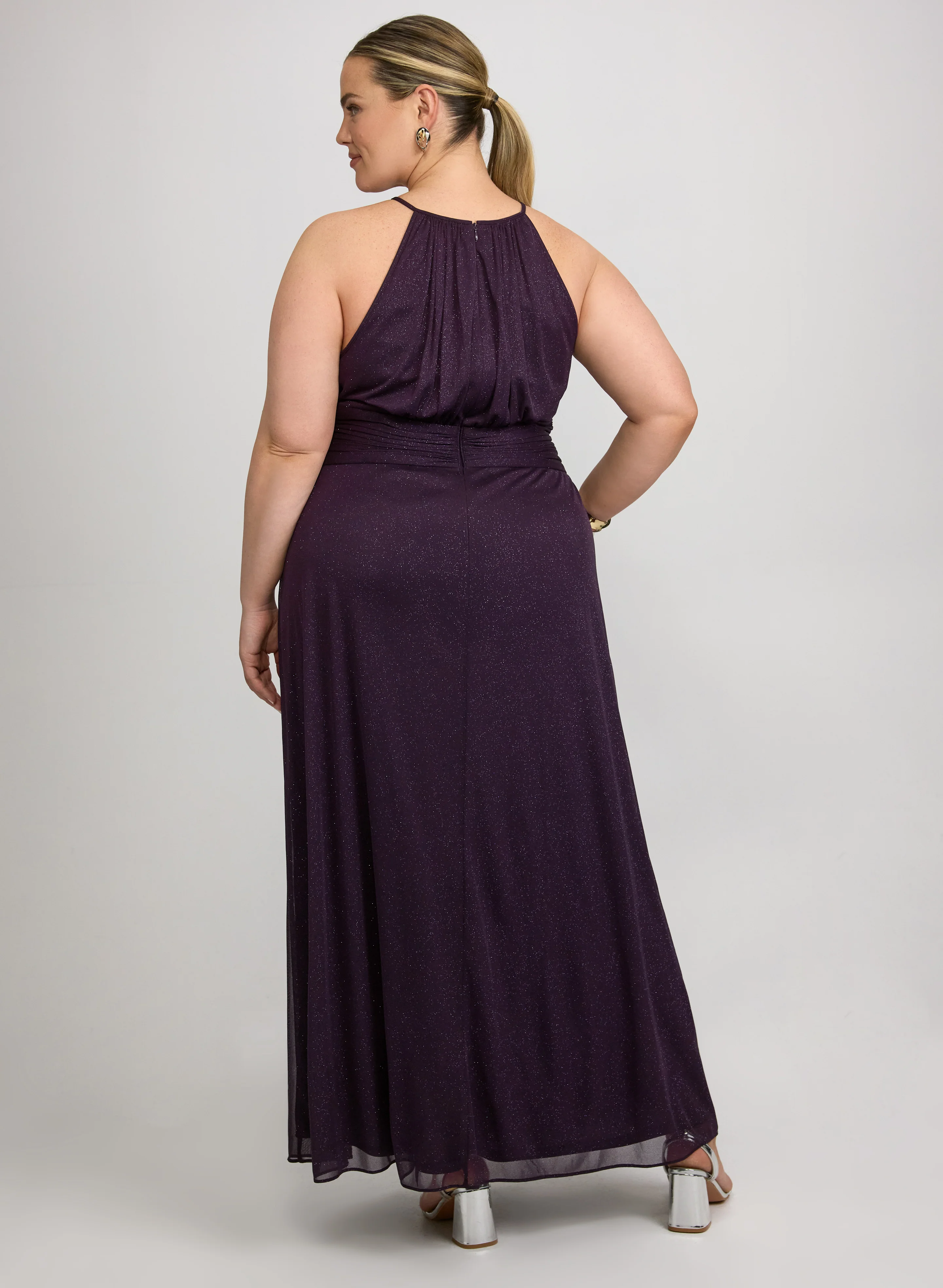 Glitter Halter Neck Dress - Image 4