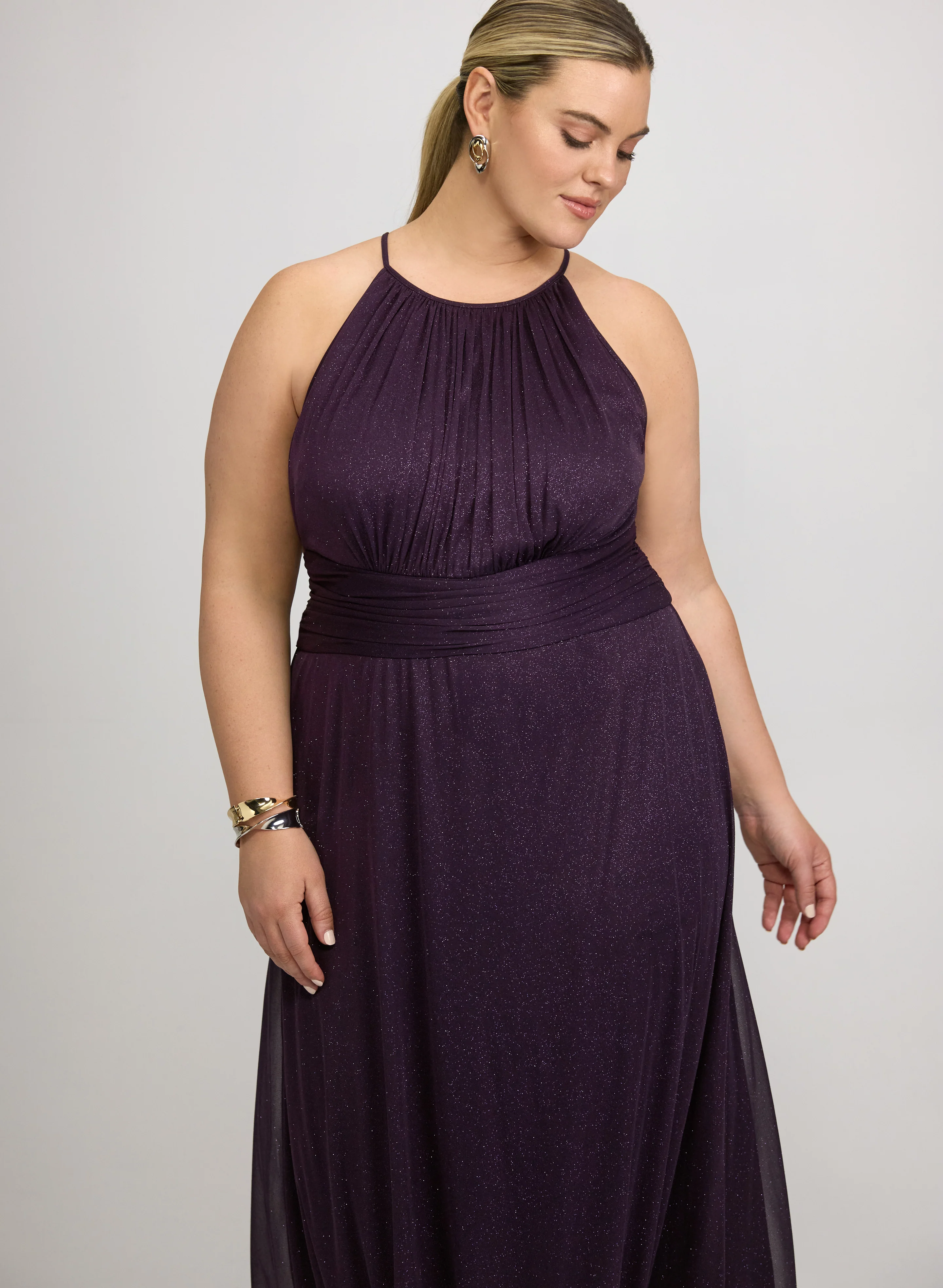 Glitter Halter Neck Dress - Image 8