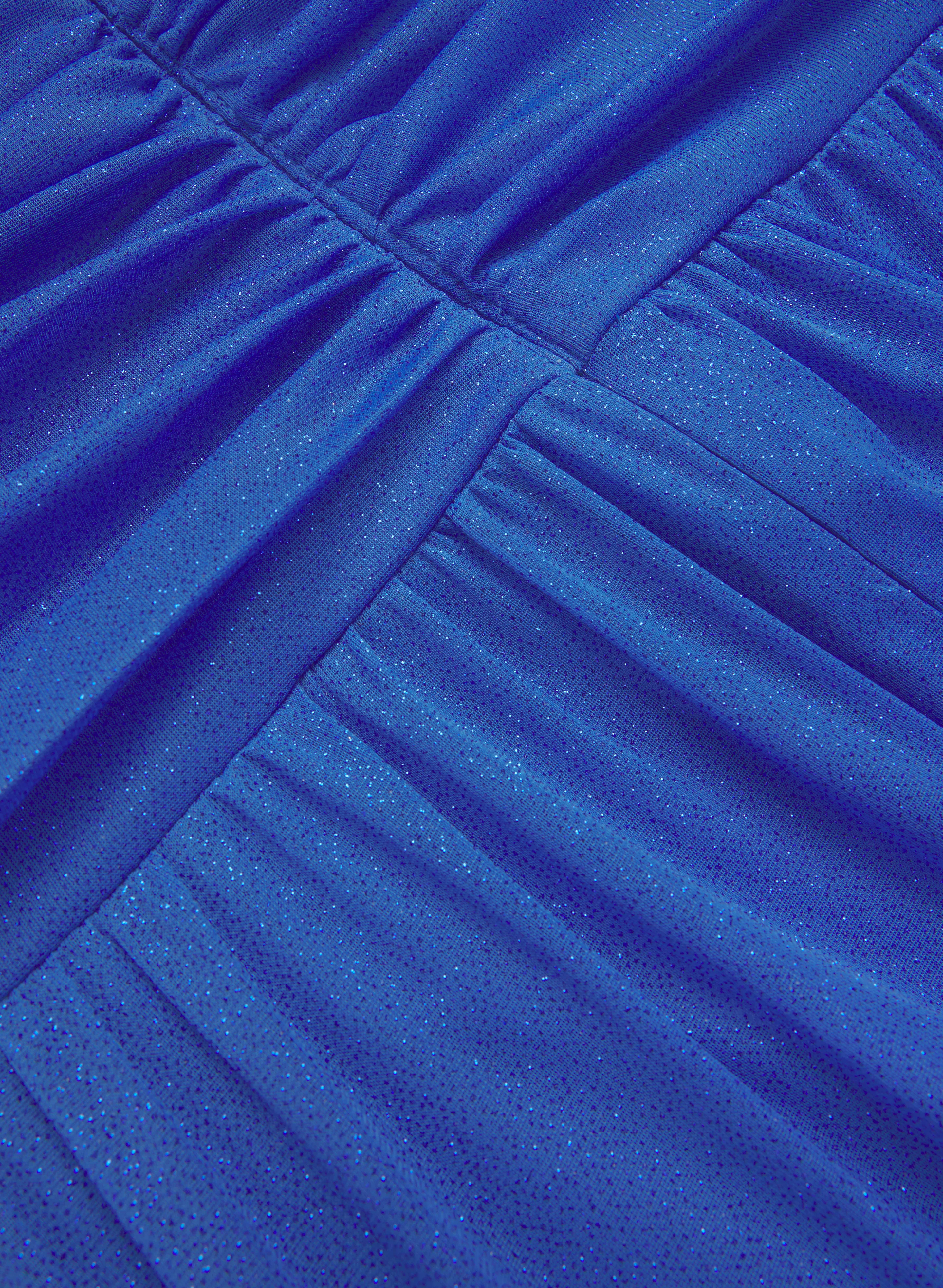 Glitter Mesh Capelet Dress - Image 7