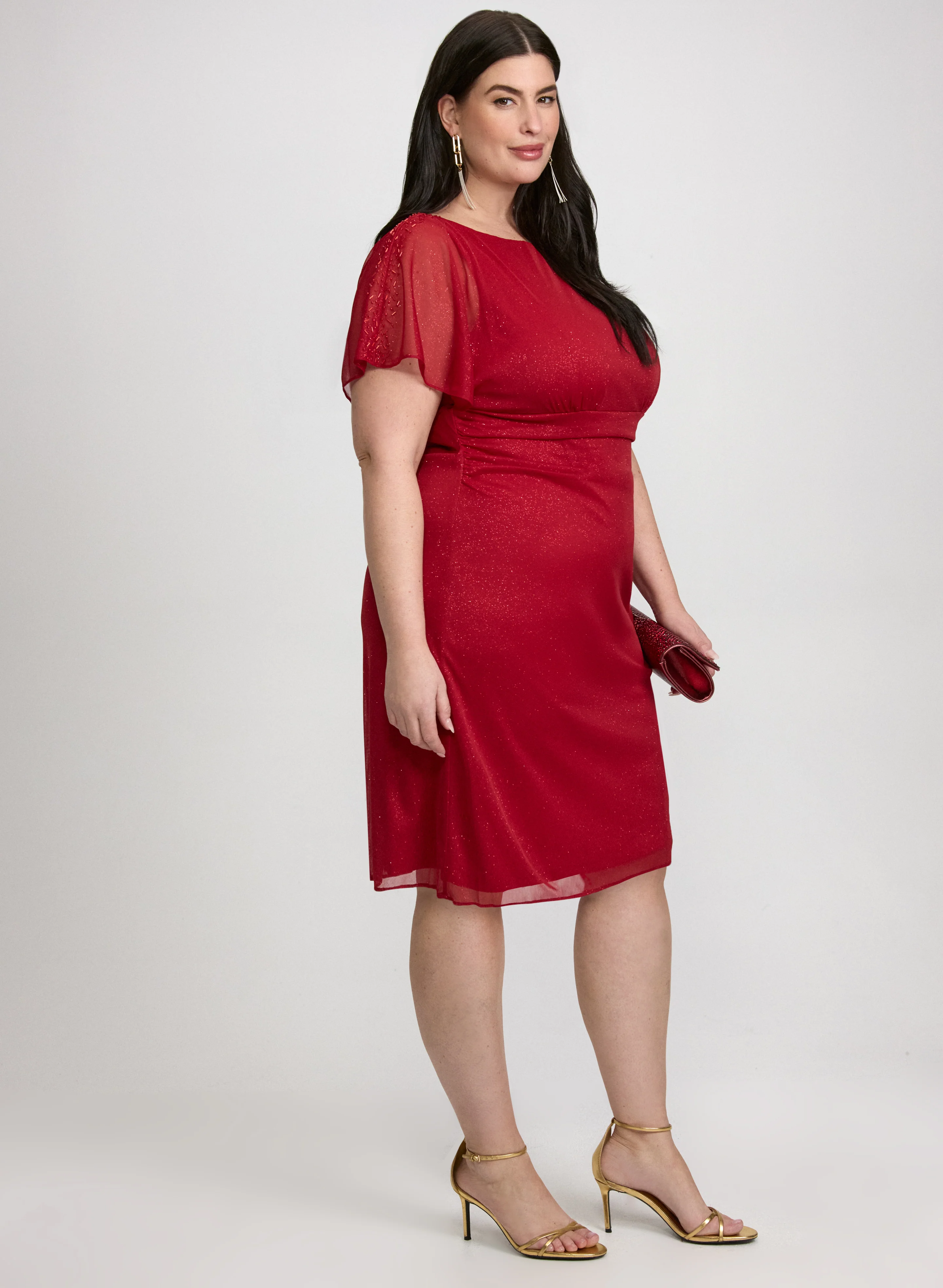 Glitter Mesh Dress - Image 3