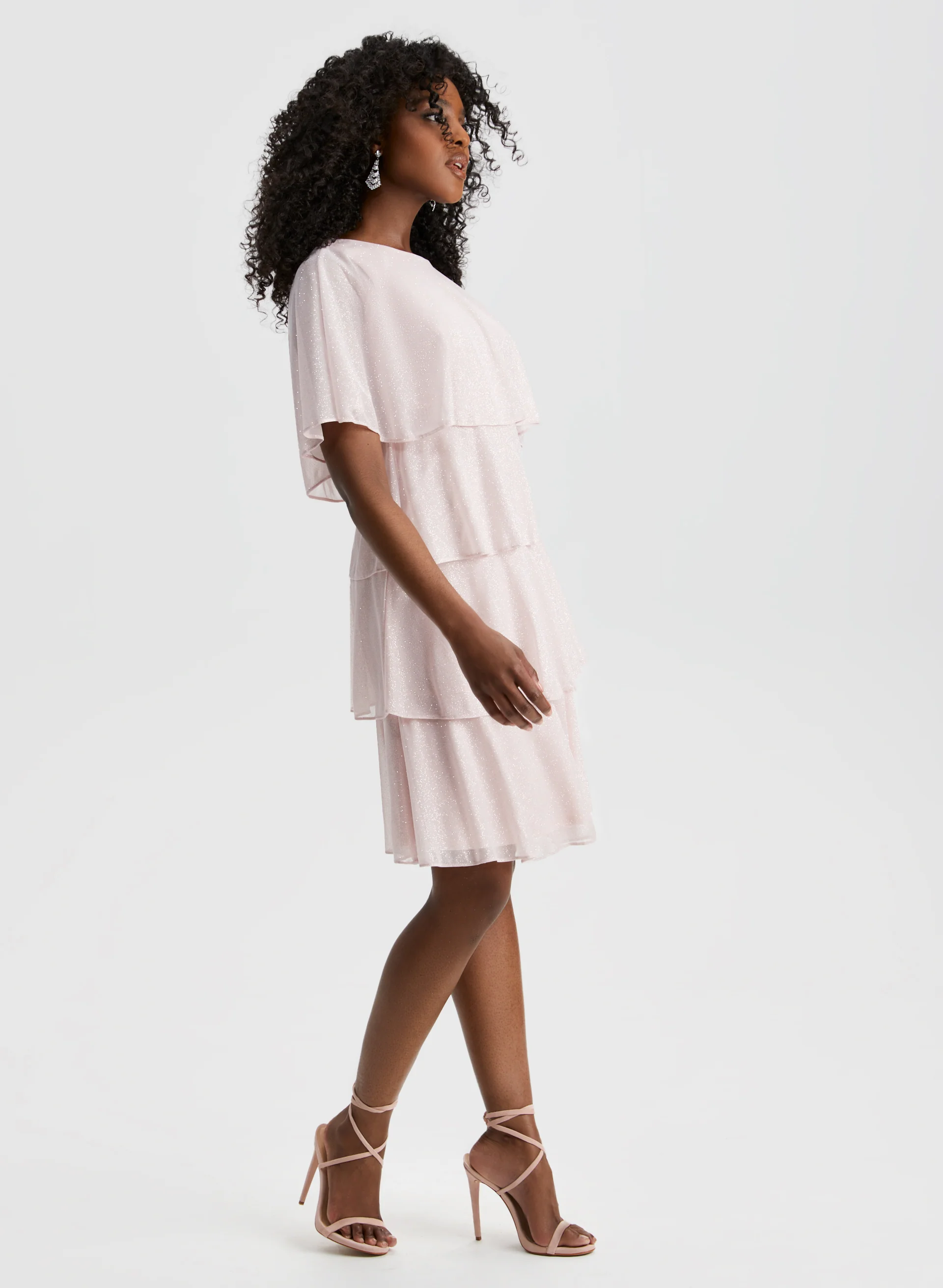 Glitter Mesh Tiered Dress - Image 3
