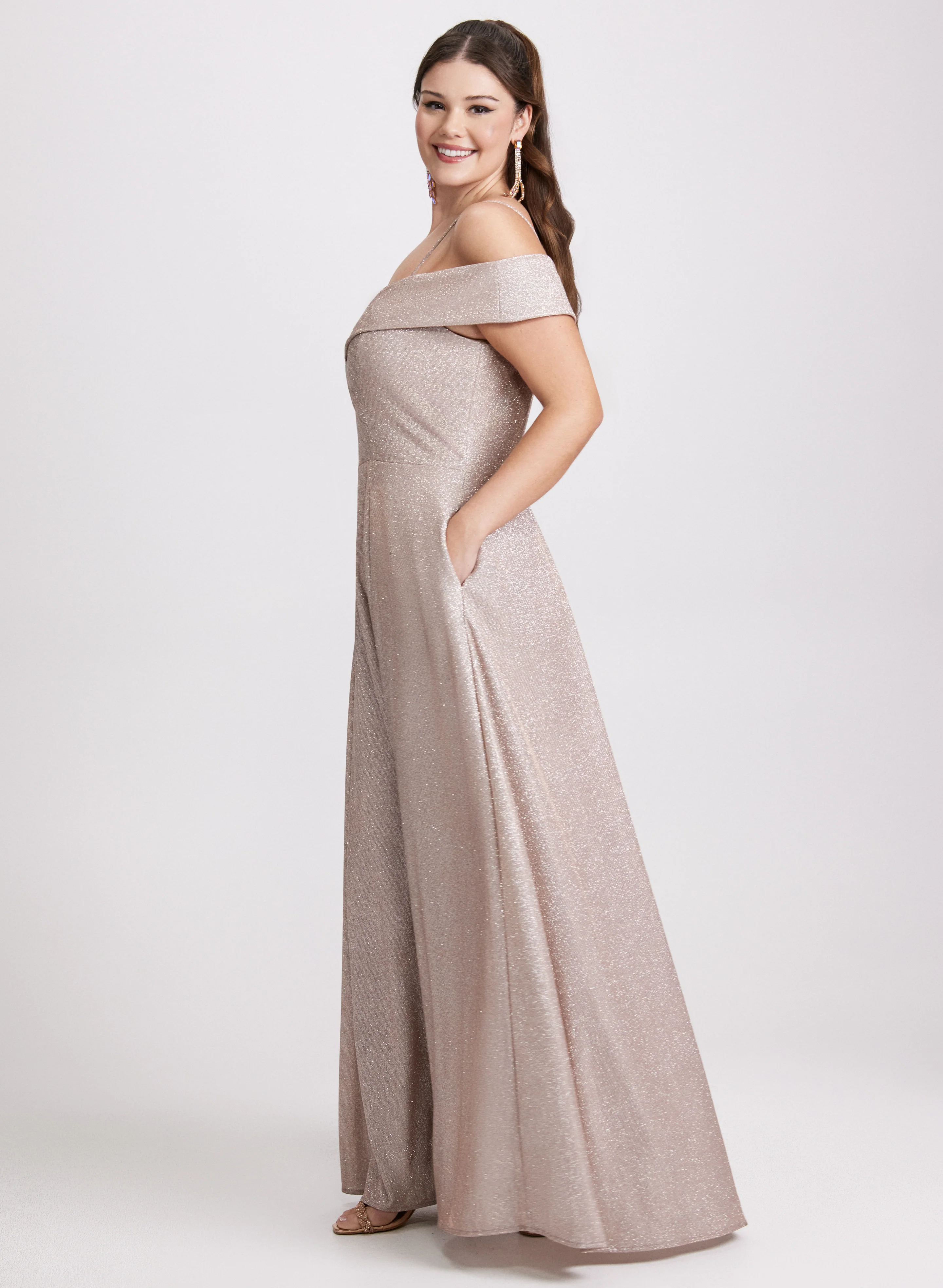 Glitter Off-The-Shoulder Dress - Image 3