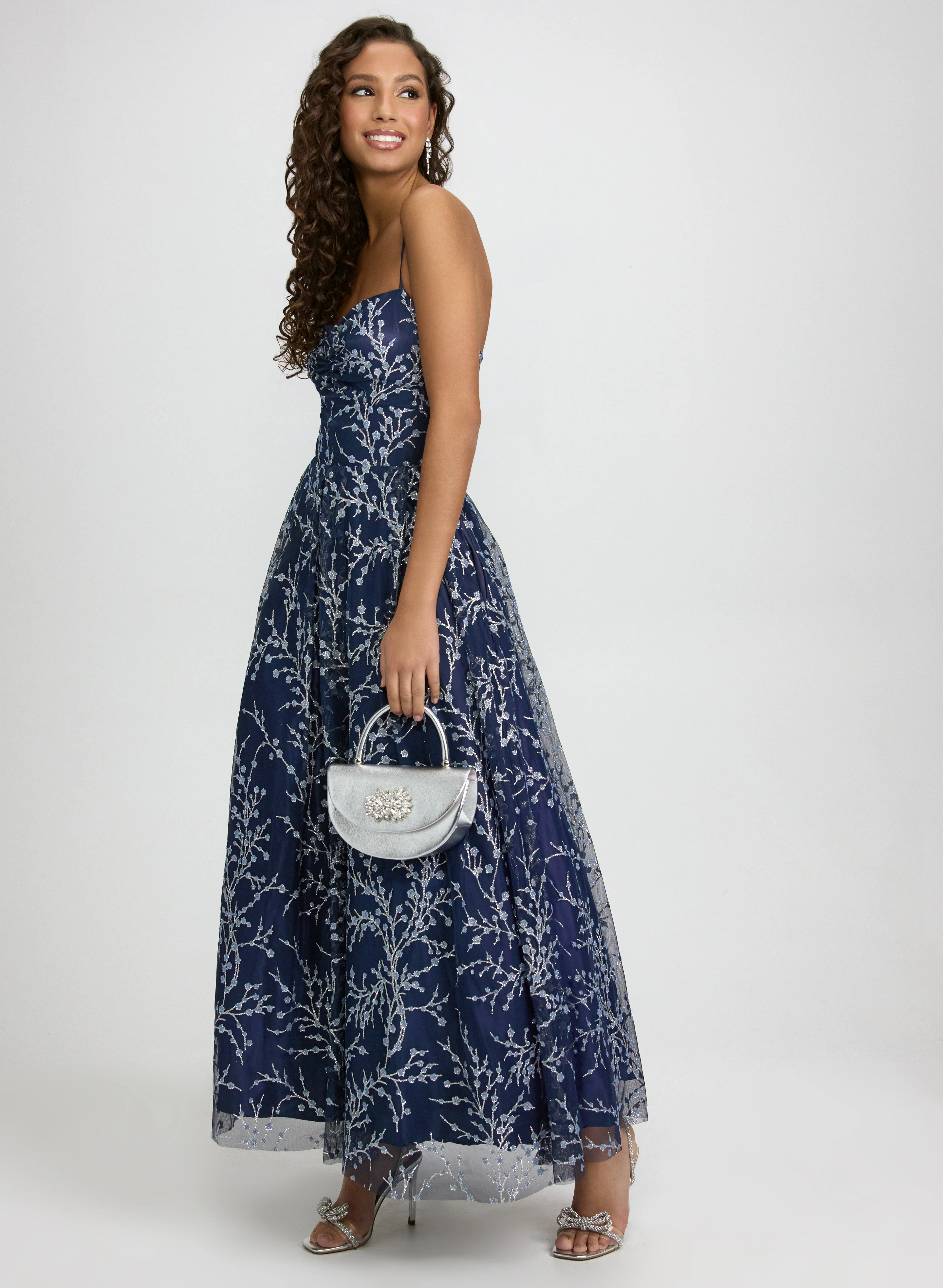 Glitter Tulle & Satin Gown - Image 2