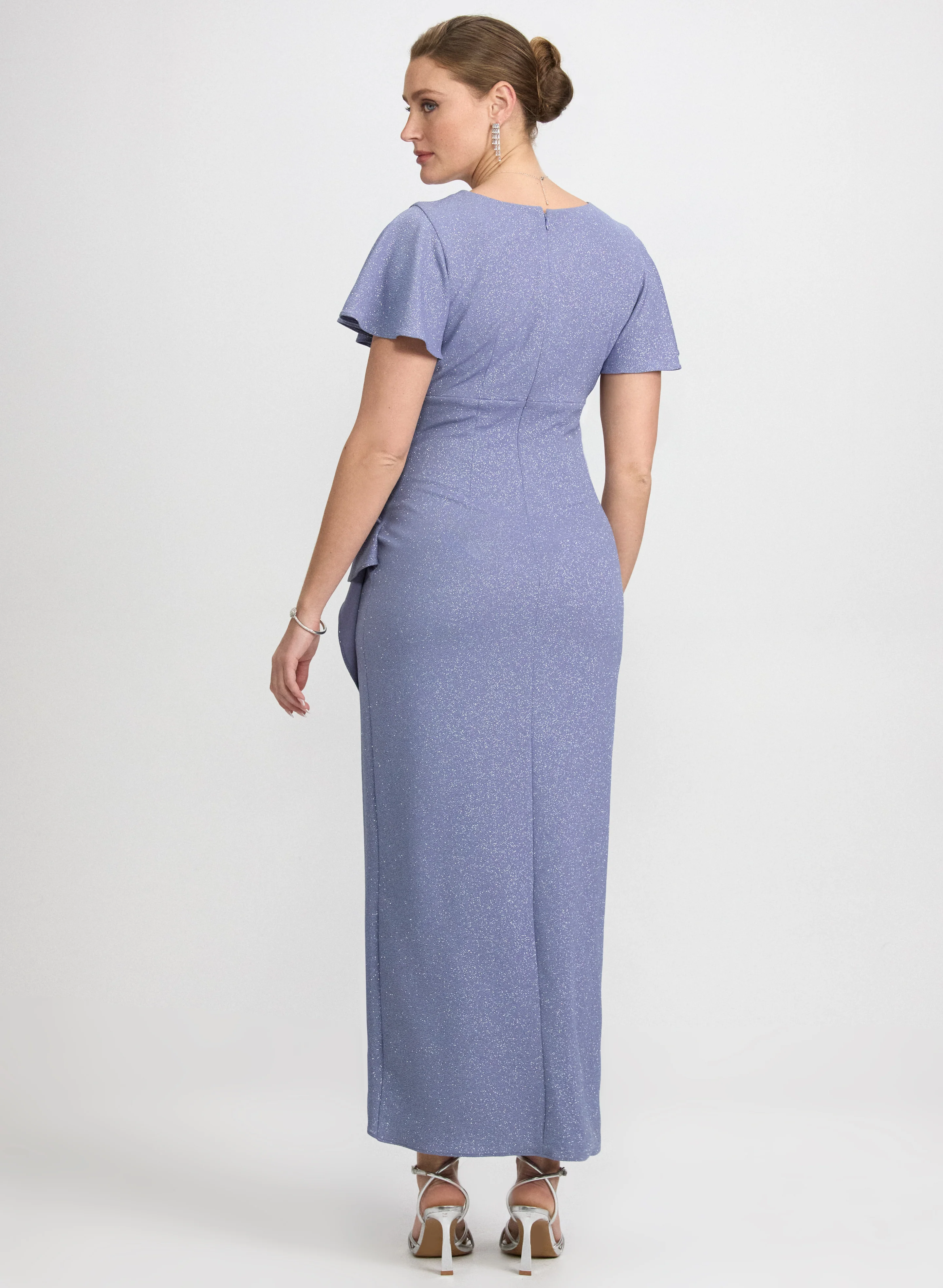 Glitter V-Neck Dress - Image 4