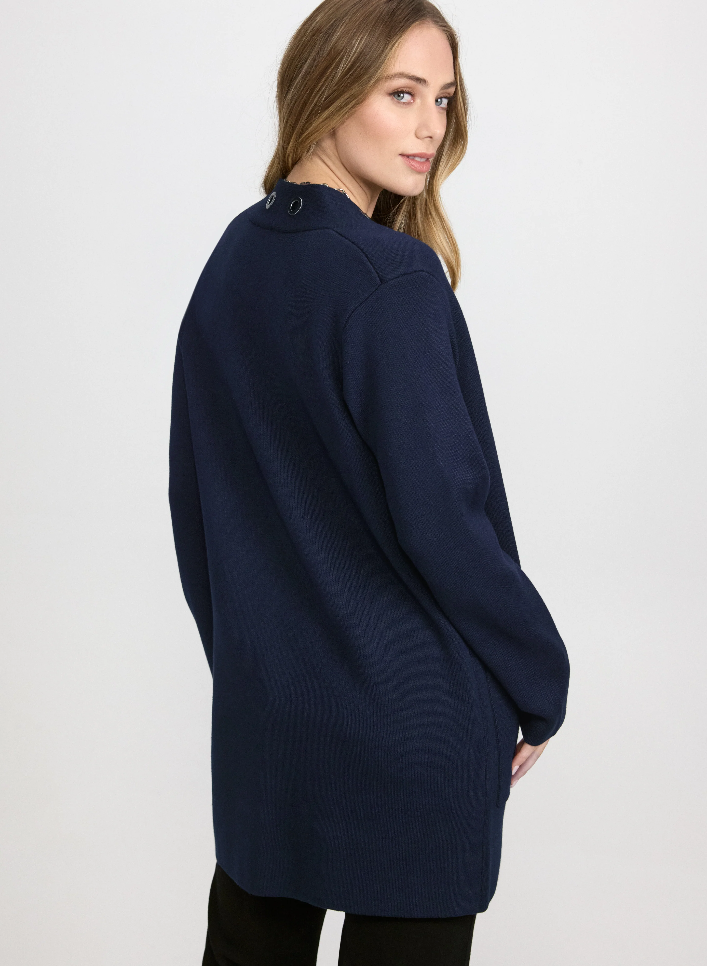 Grommet Detail Cardigan - Image 4
