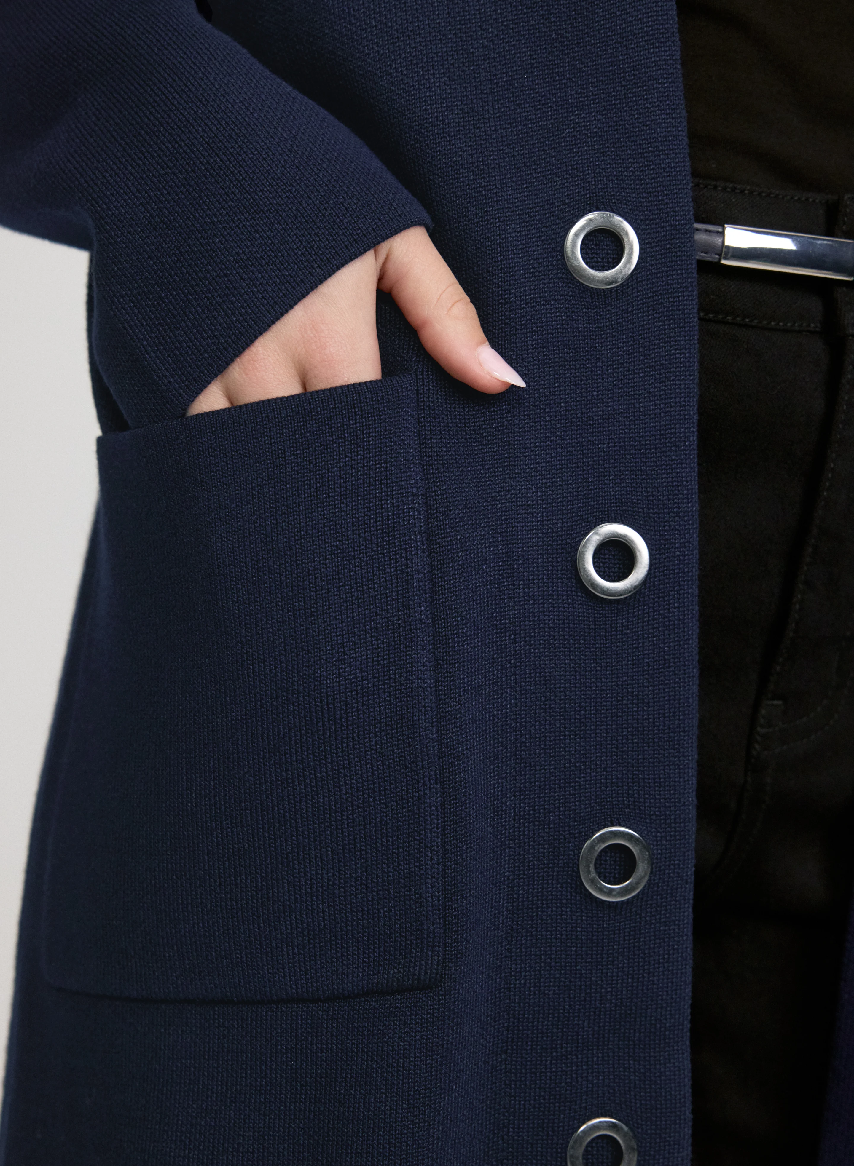 Grommet Detail Cardigan - Image 5