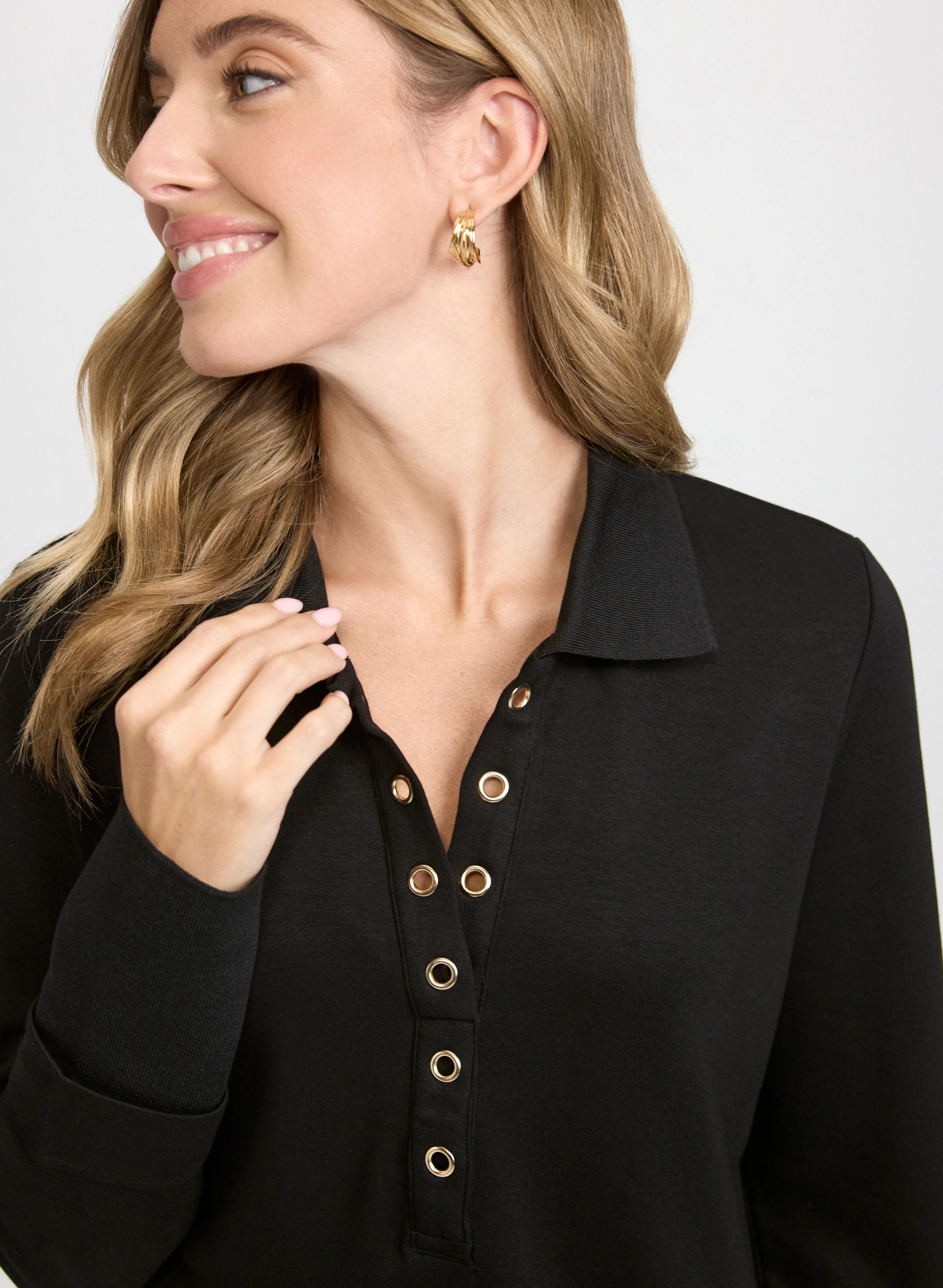Grommet Placket Top - Image 2