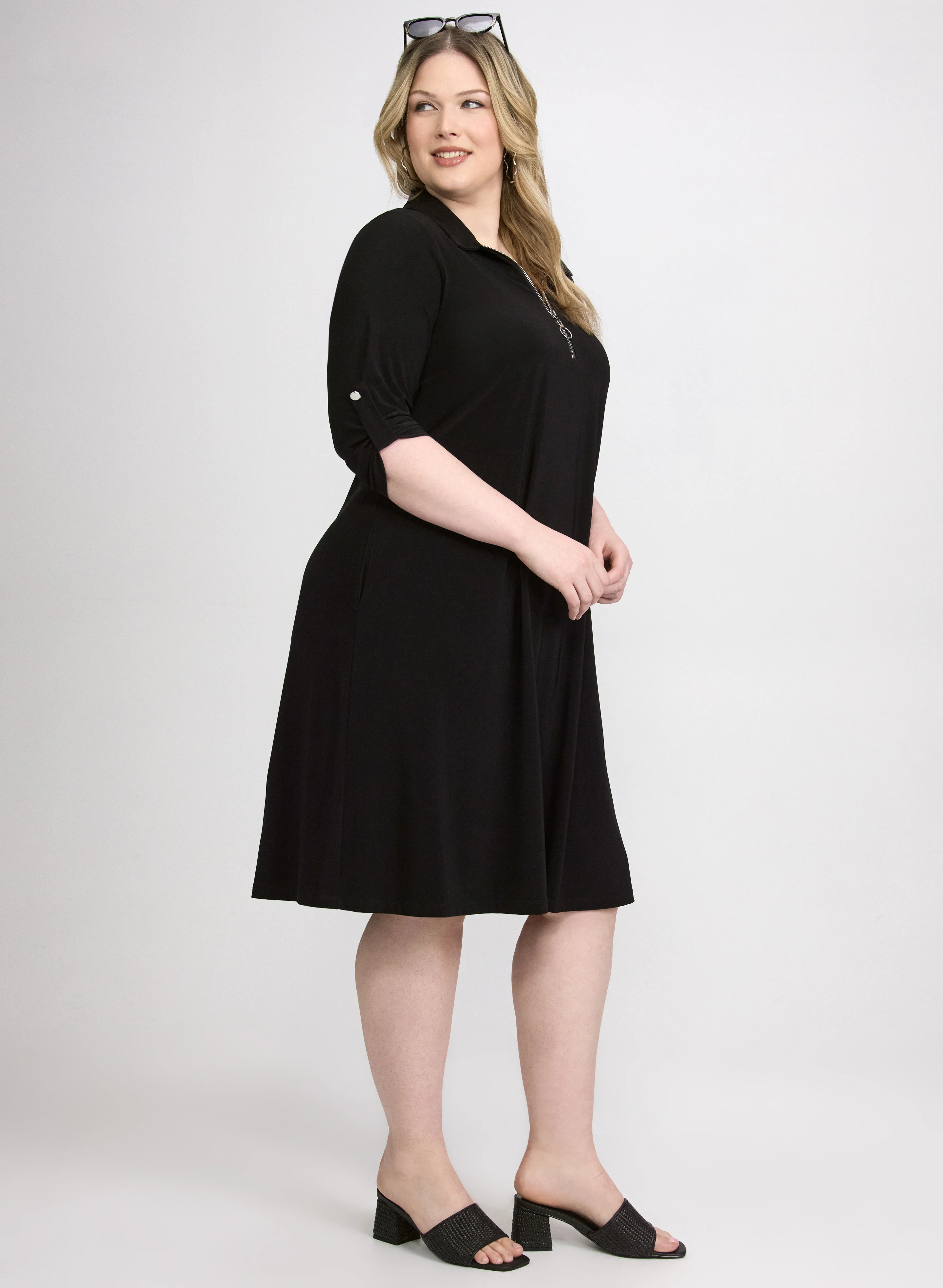 Half-Zip Jersey Dress - Image 2