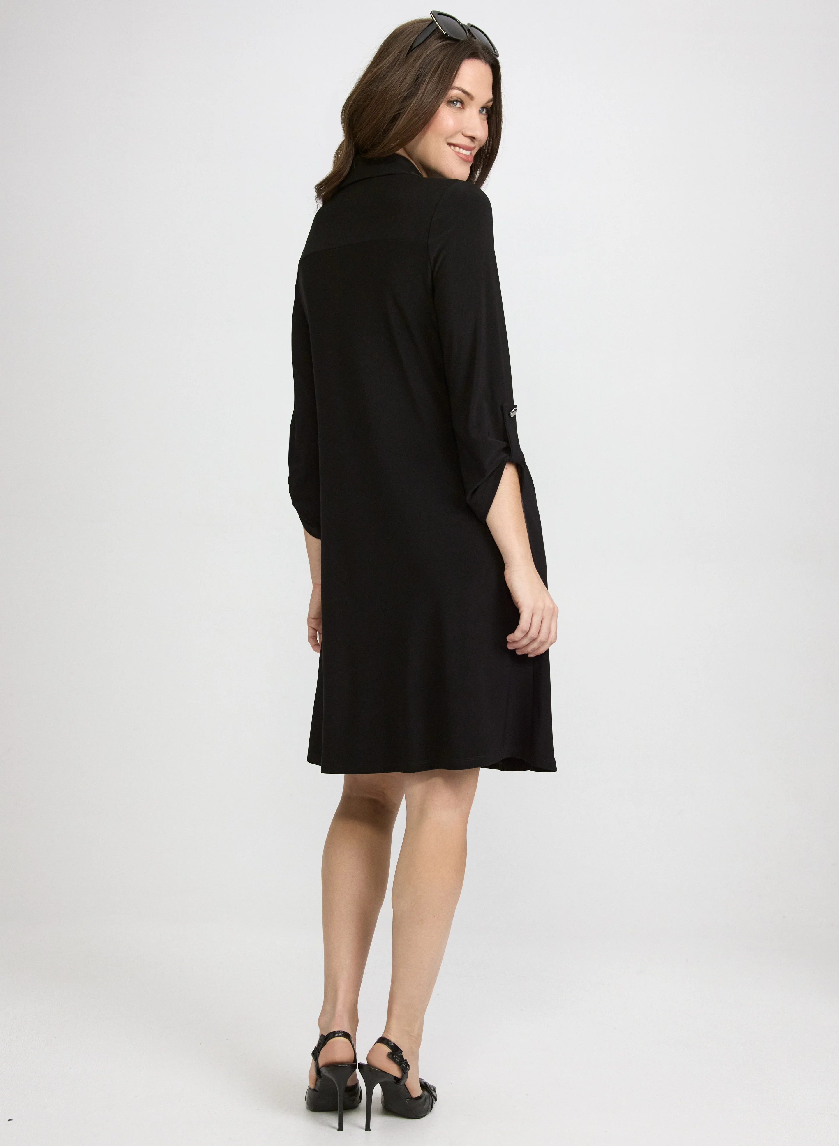 Half-Zip Jersey Dress - Image 4