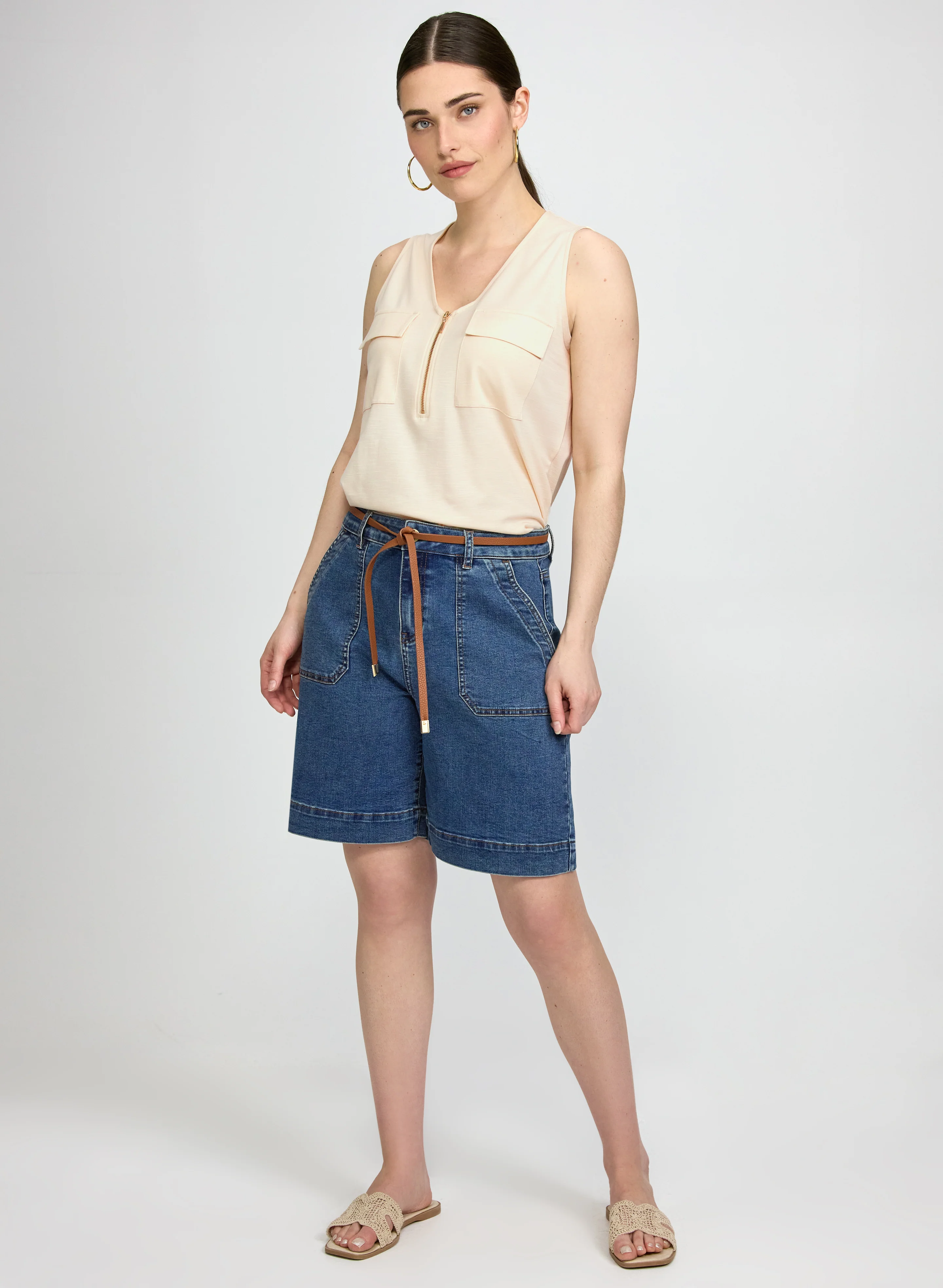 Half-Zip Slub Cami - Image 3