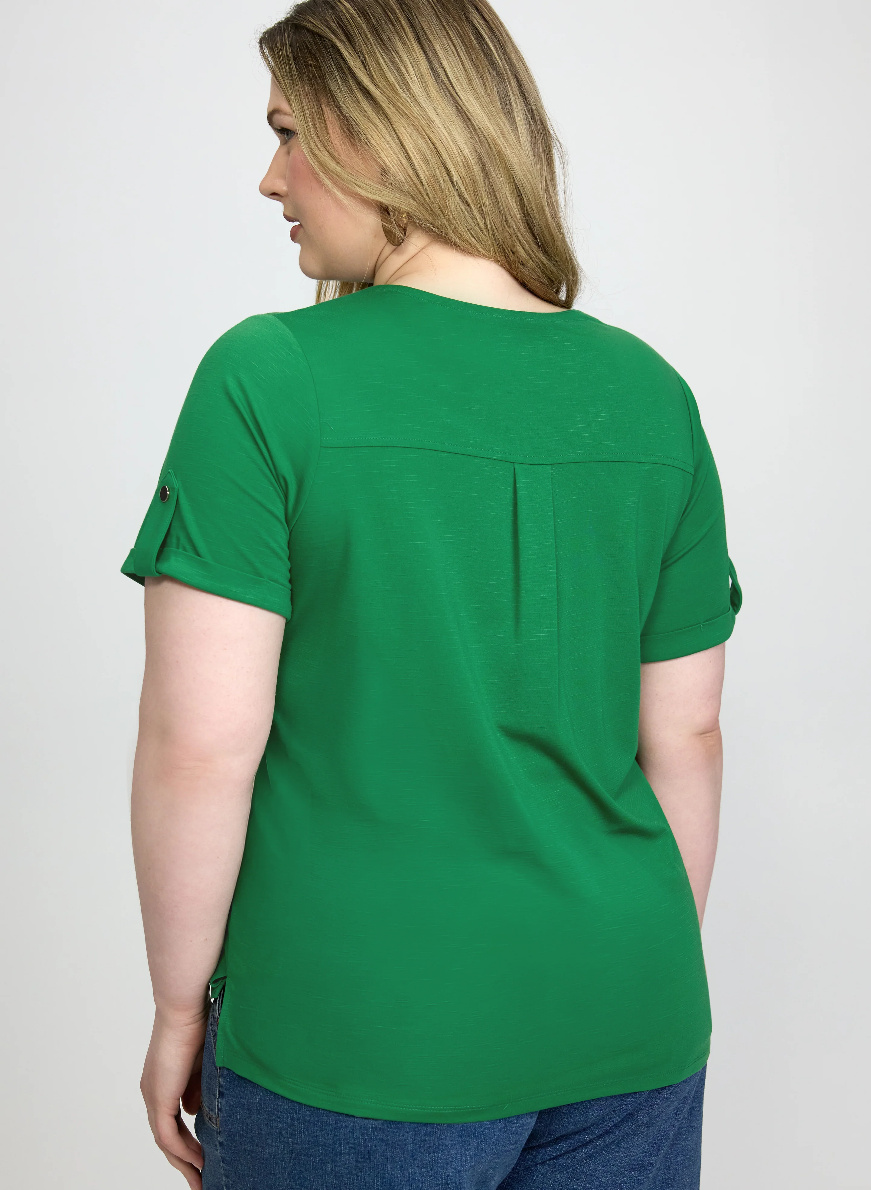 Half-Zip Slub T-Shirt - Image 2