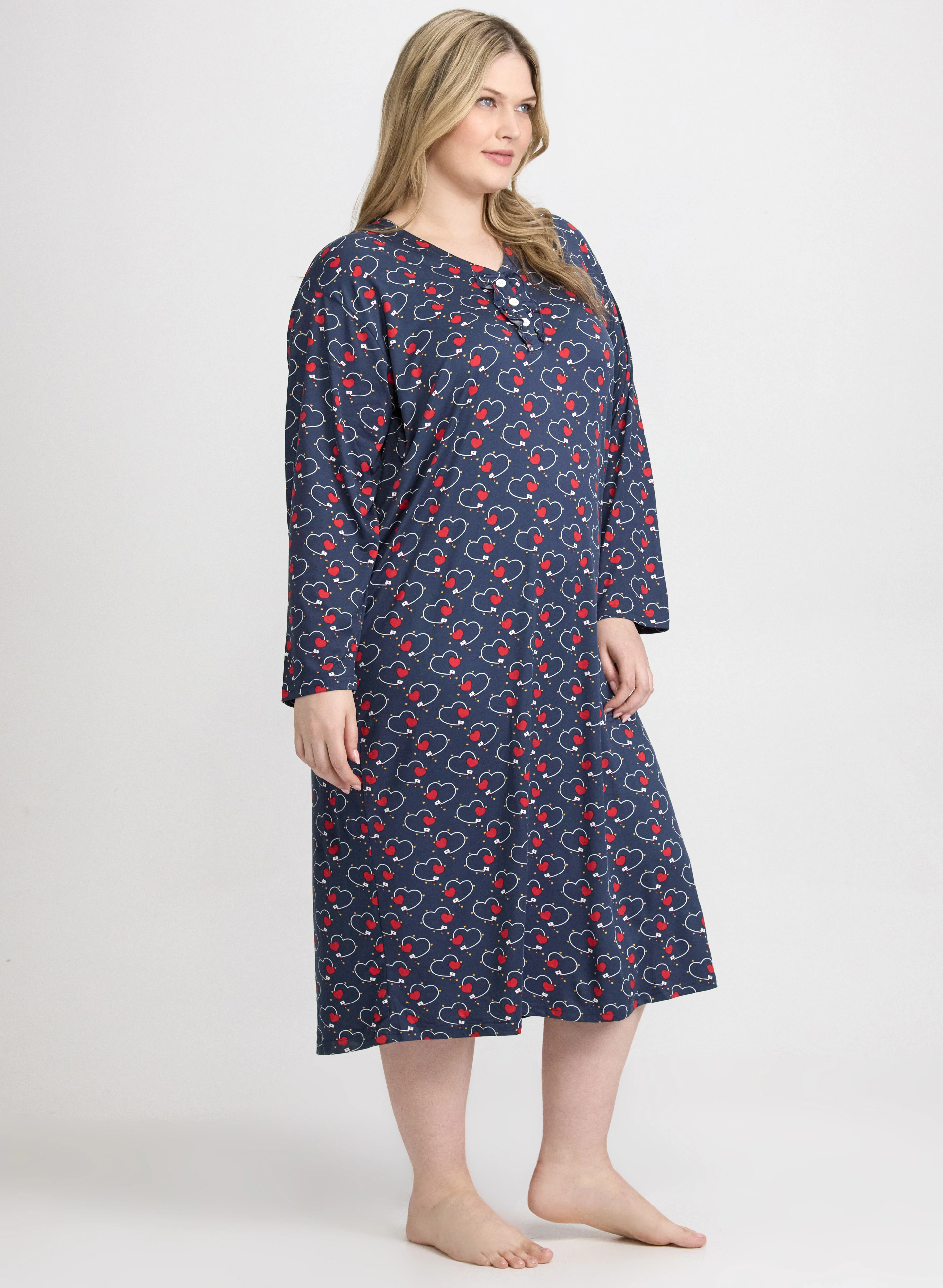 Heart Print Nightgown - Image 3