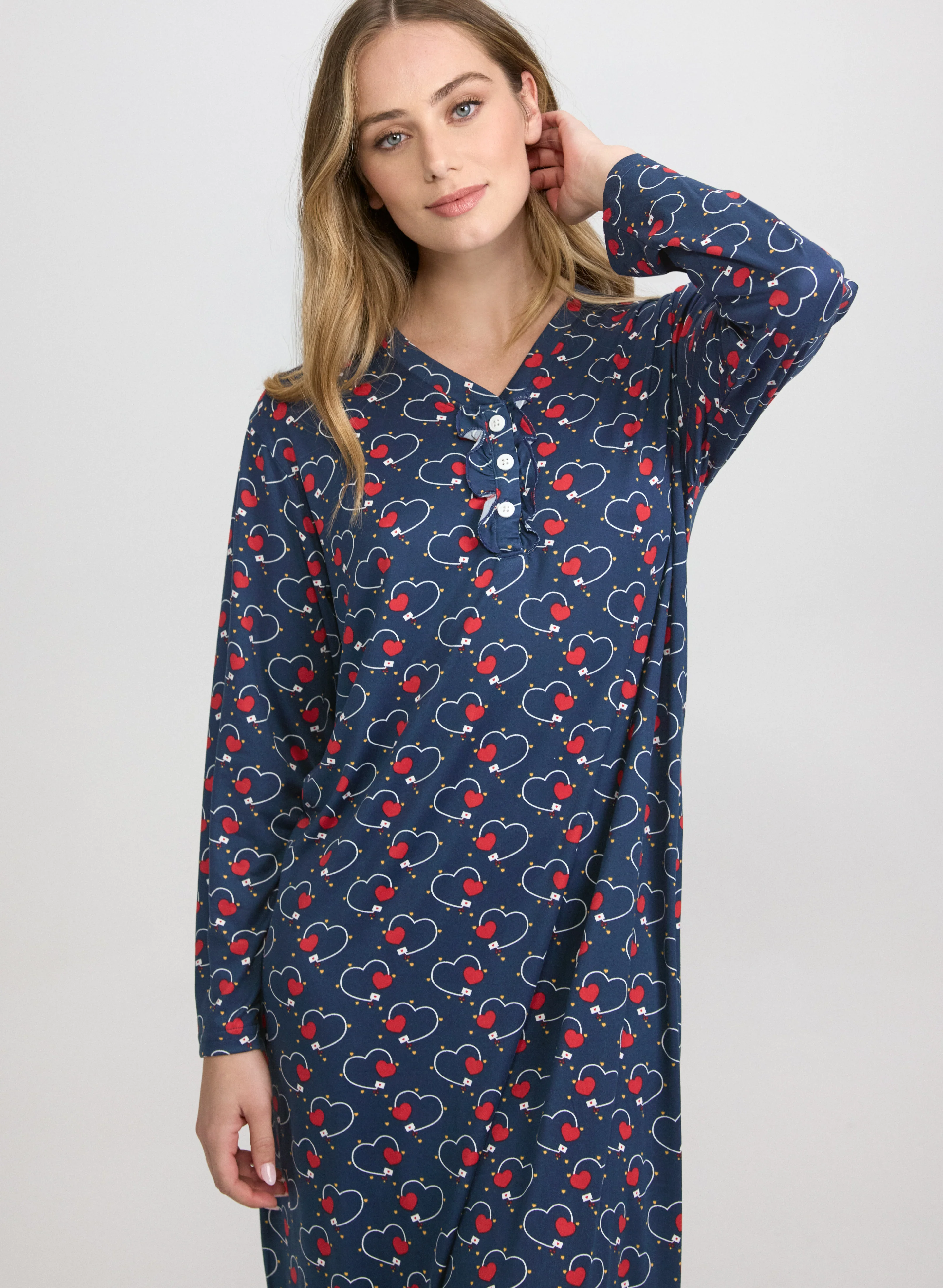 Heart Print Nightgown - Image 4