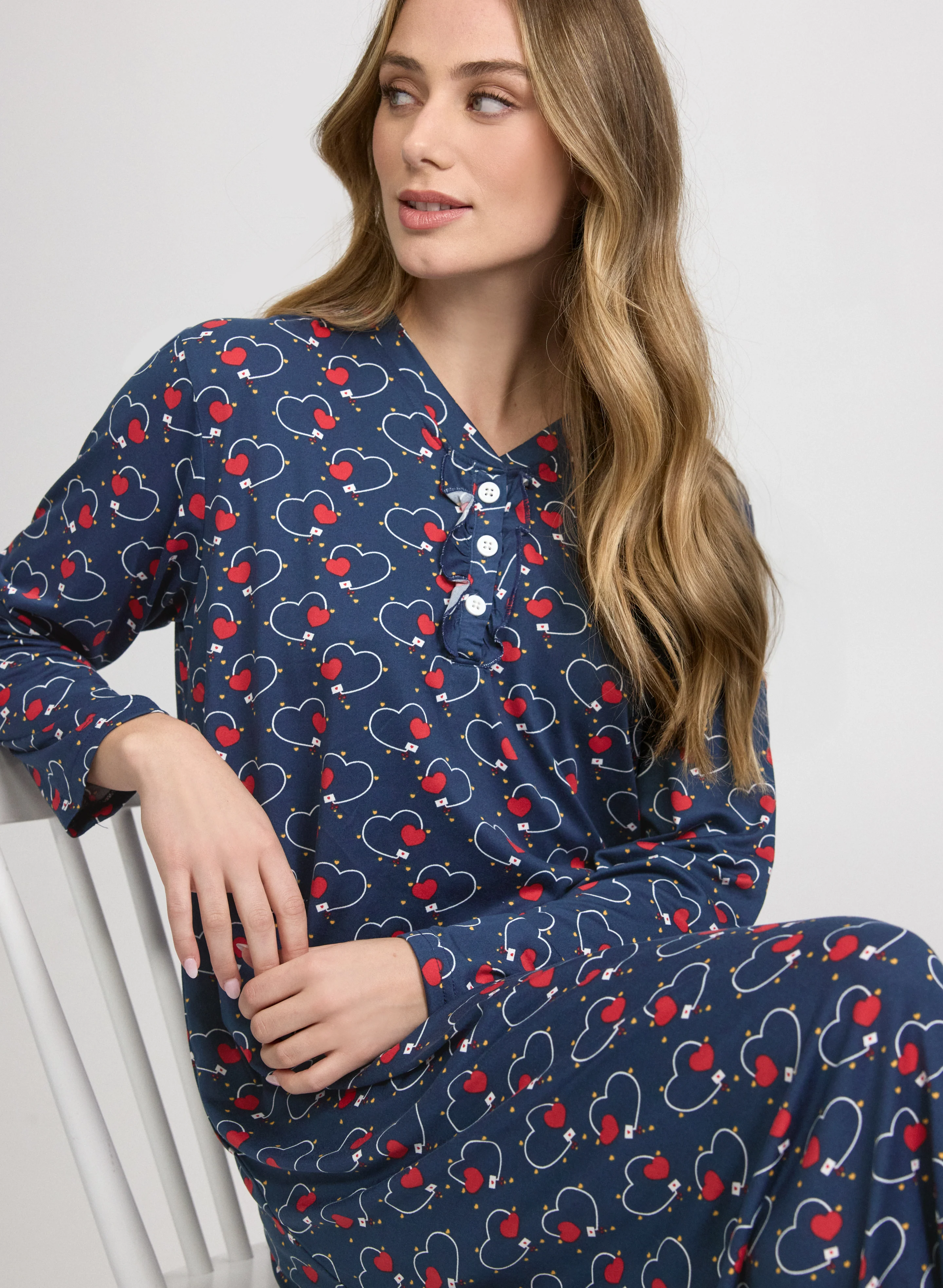 Heart Print Nightgown - Image 5