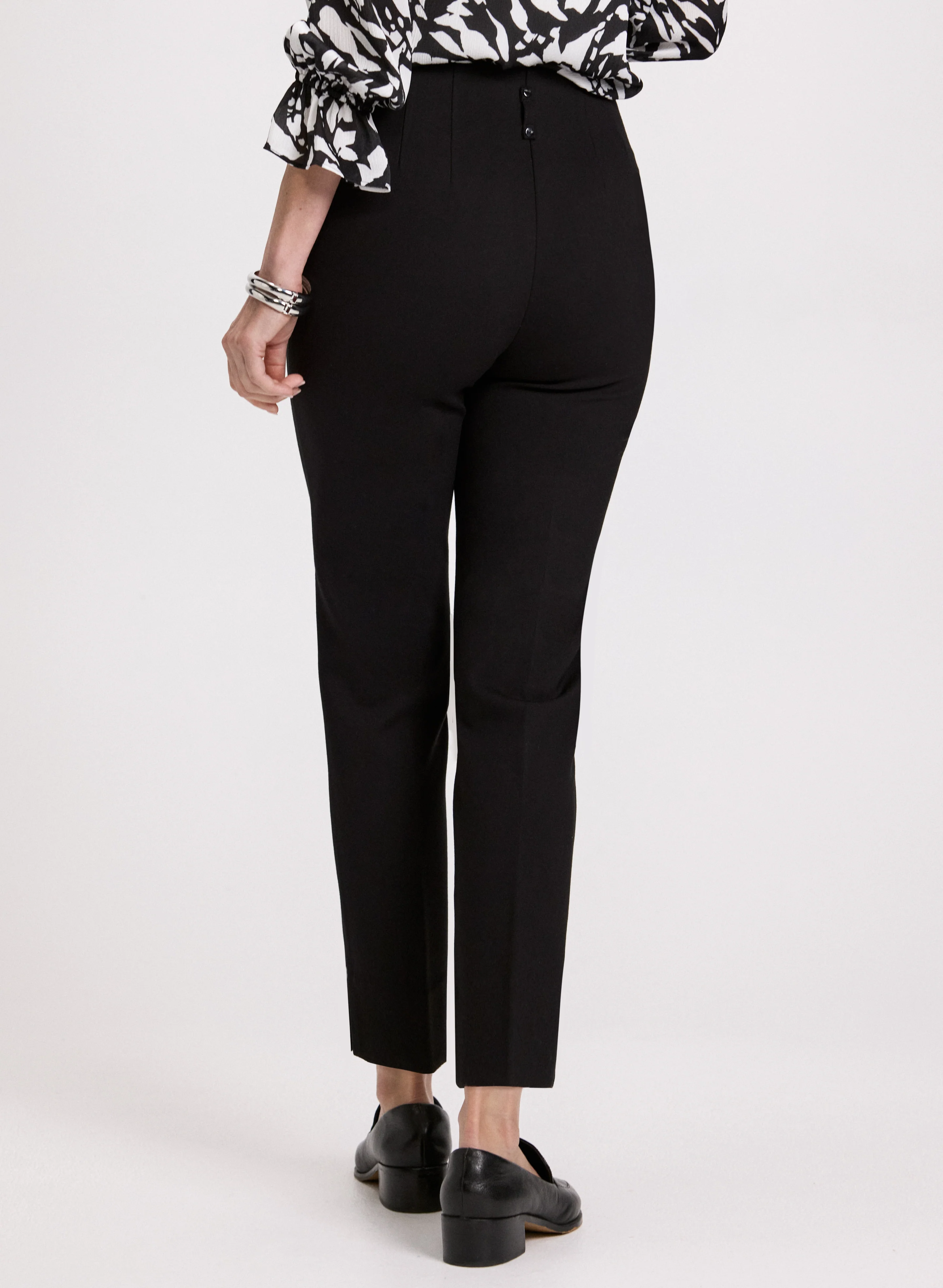 Emma Slit Hem Slim-Leg Pants – Short - Image 2