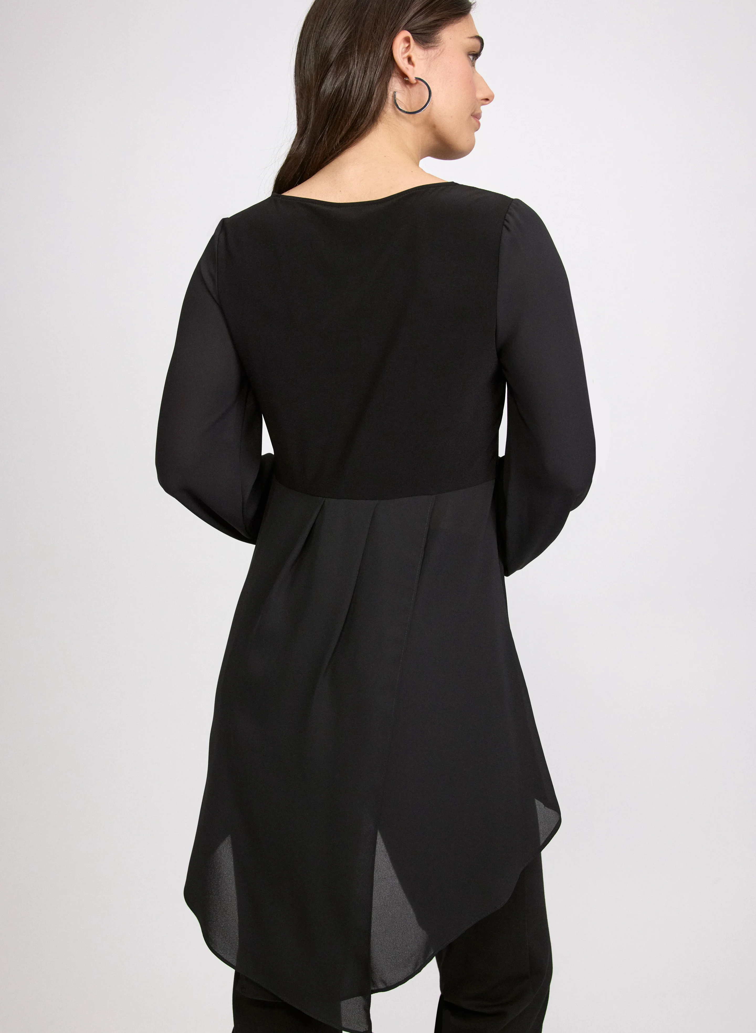 High-Low Chiffon Hem Top - Image 4