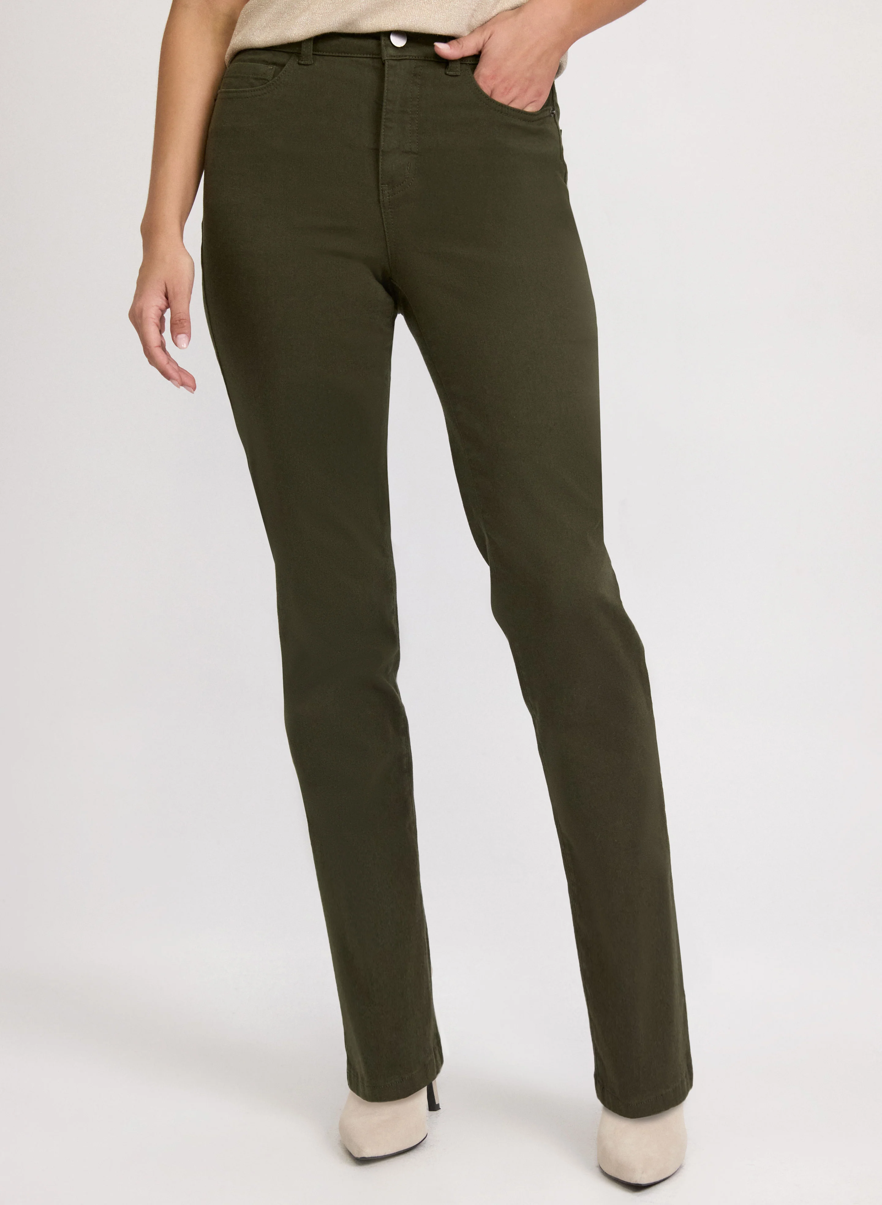High Rise Straight-Leg Jeans