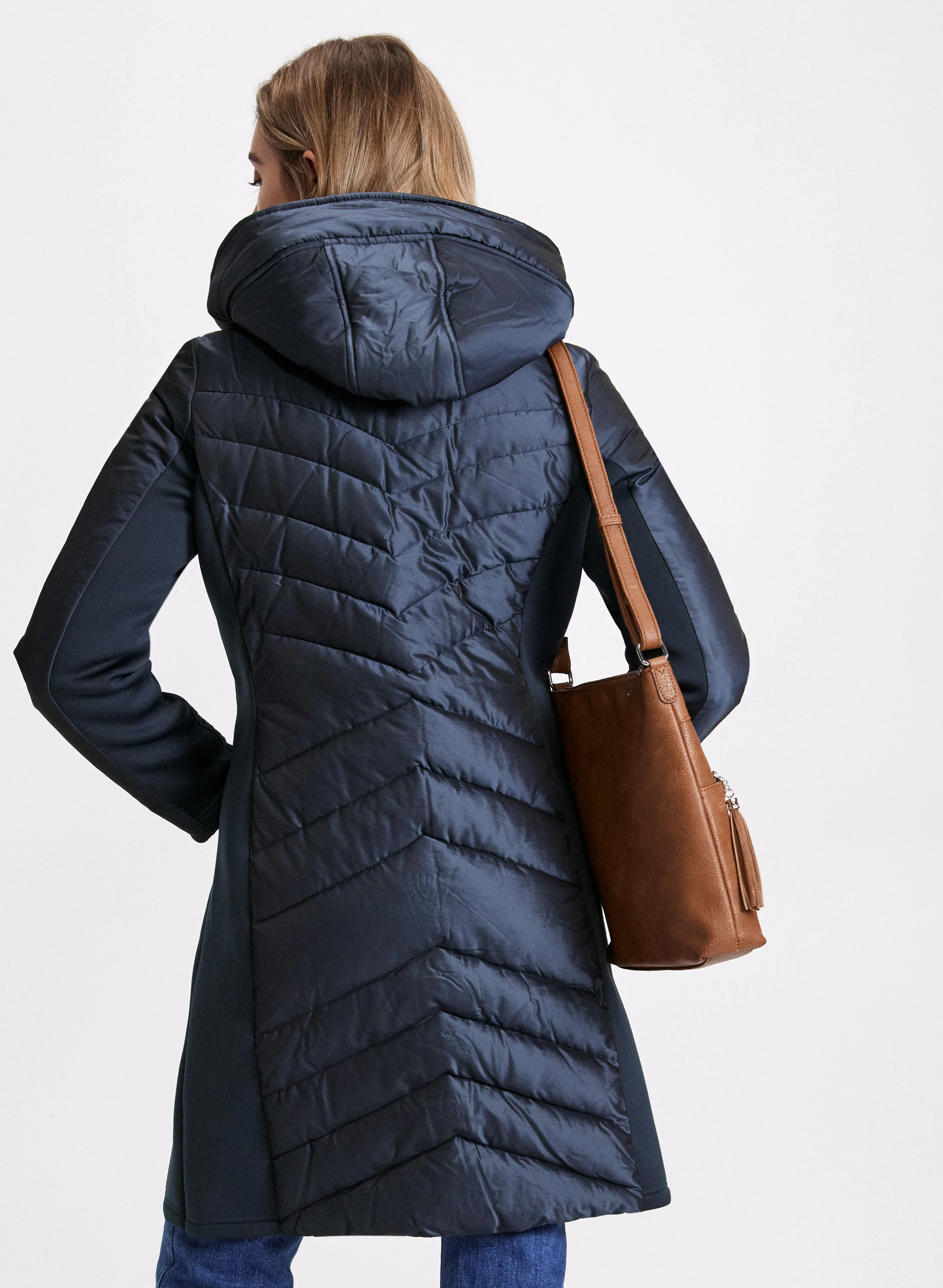 Hooded Iridescent Puffer Coat - Image 3