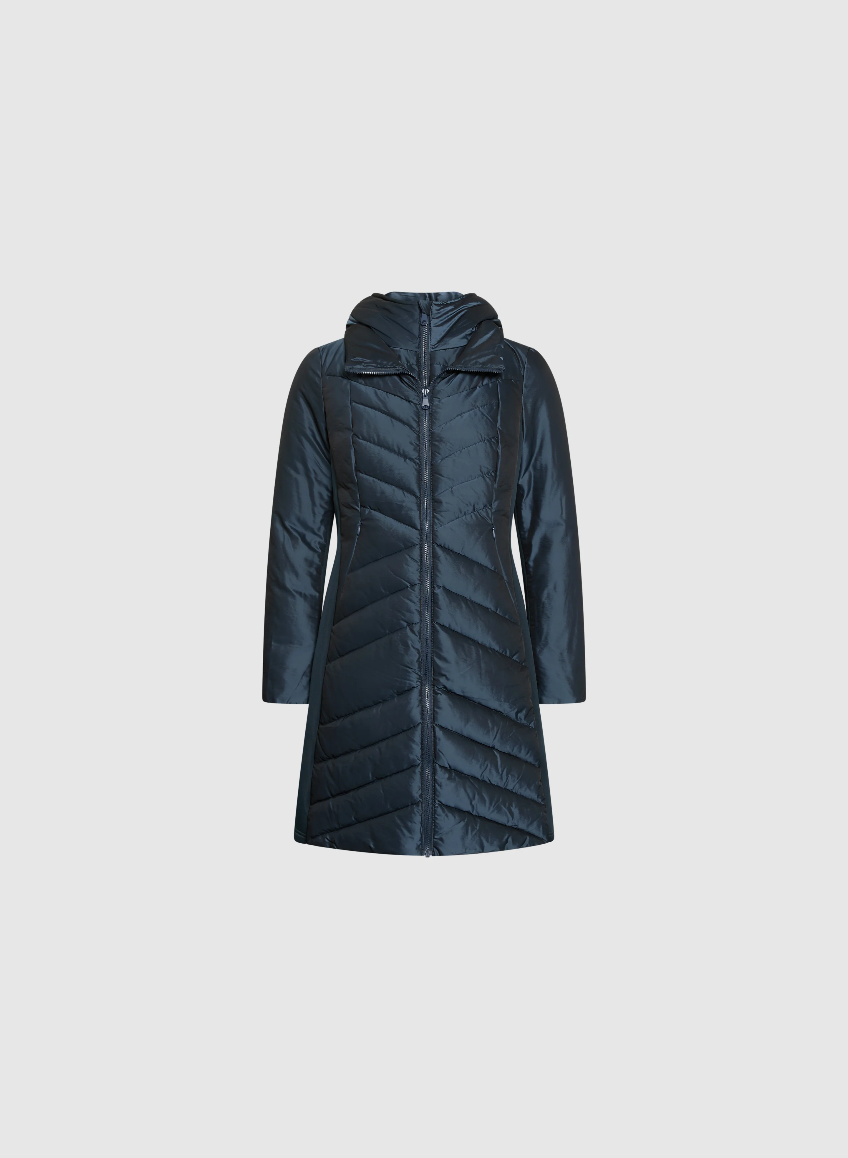 Hooded Iridescent Puffer Coat - Image 5
